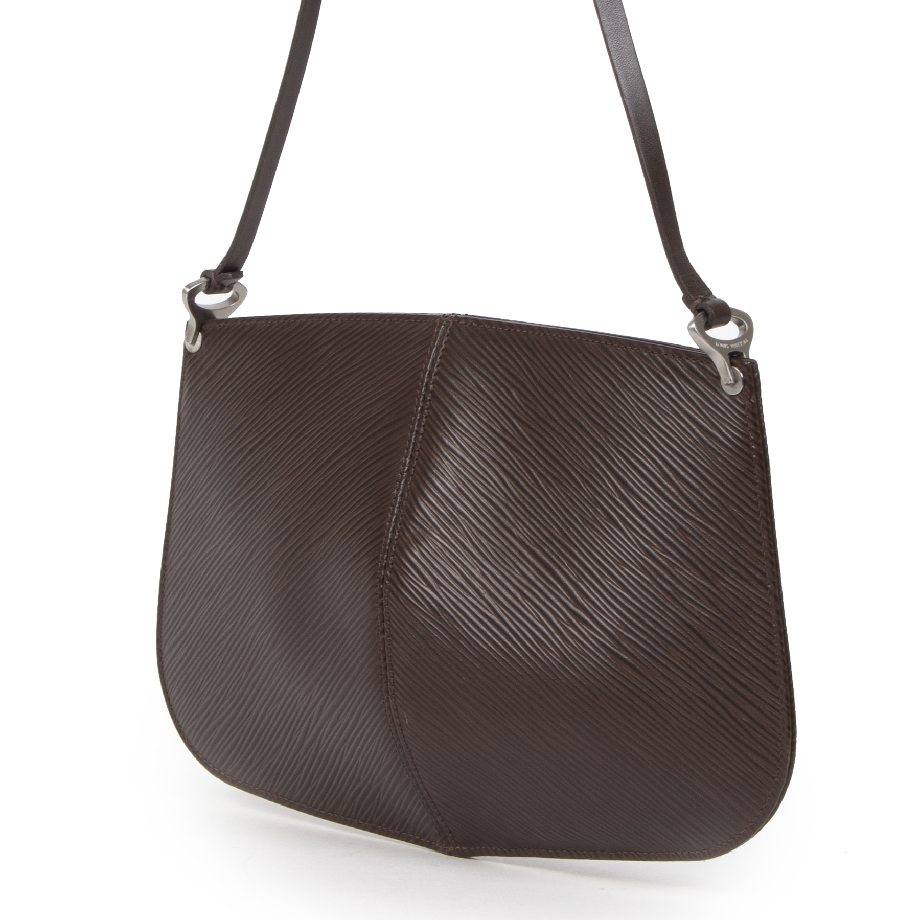 Louis Vuitton Small Black Epi Pochette Demi Lune Bag