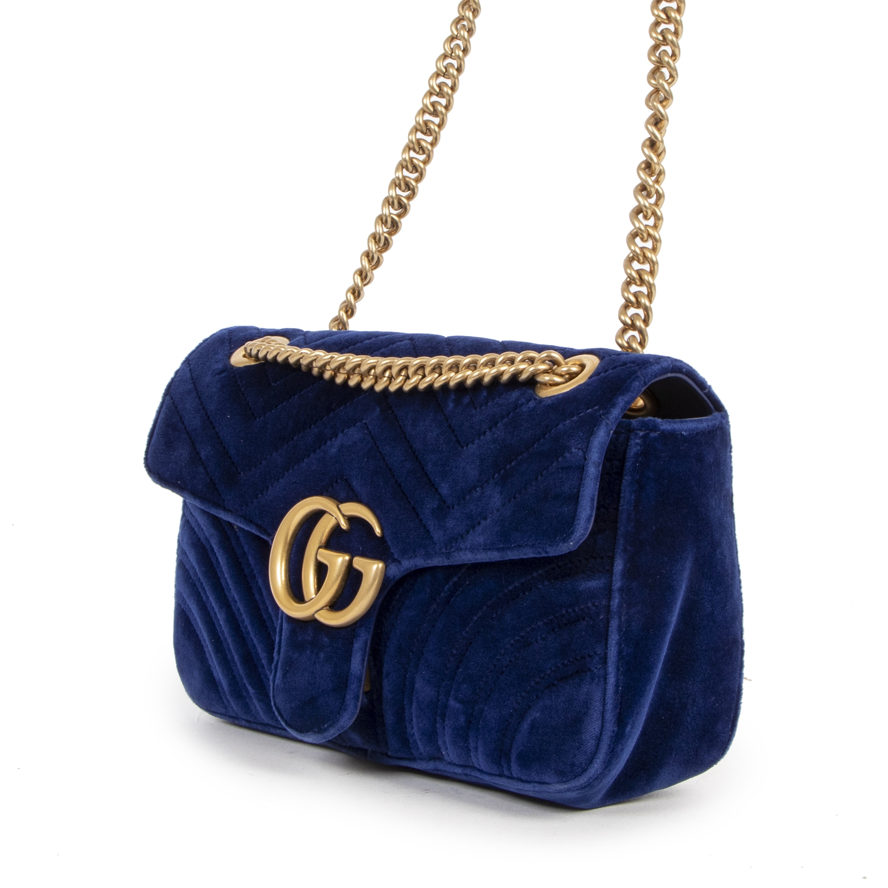 Velvet blue online gucci bag