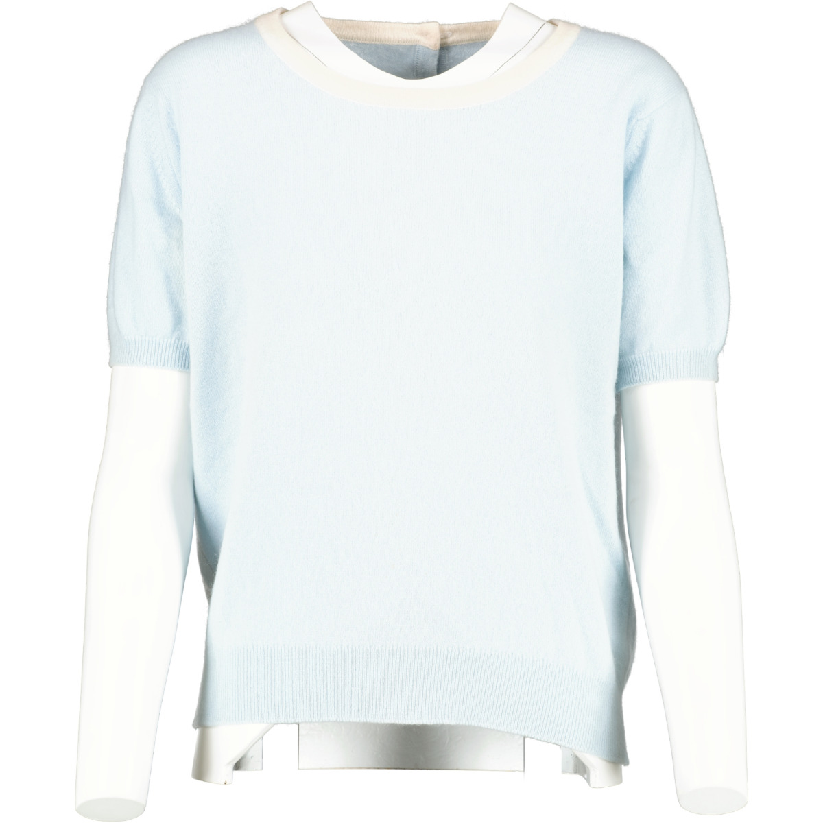 Chanel Vintage Baby Blue Cashmere Cardigan Pullover Set