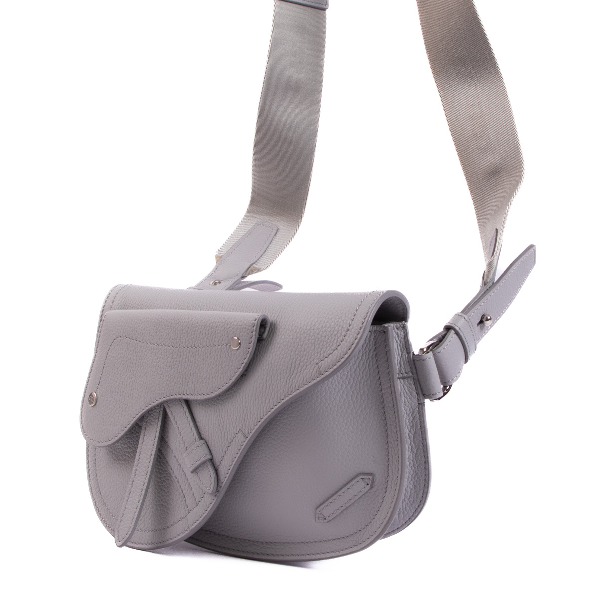 Grey dior saddle clearance bag