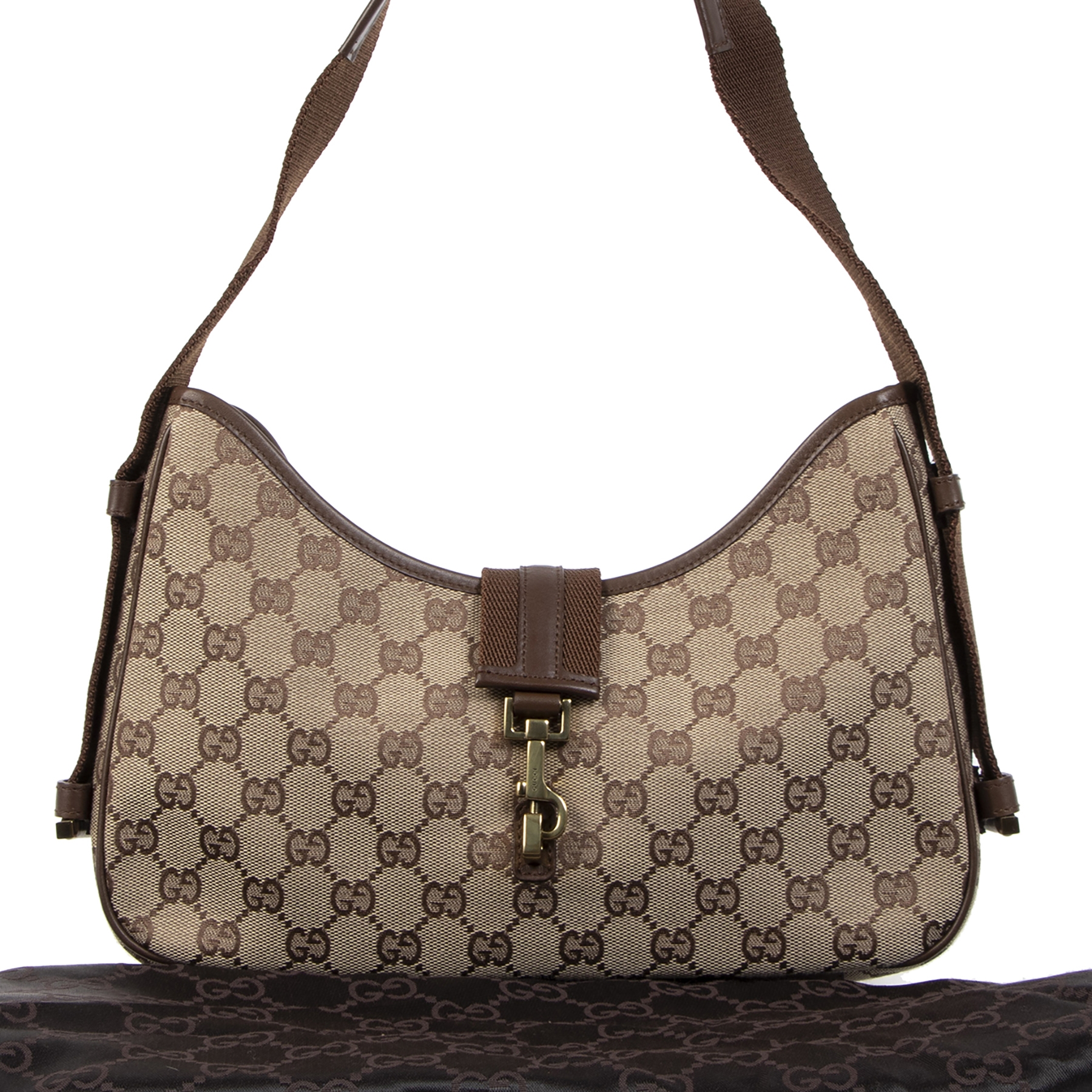 Gucci Monogram Canvas Shoulder Bag Labellov Buy and Sell