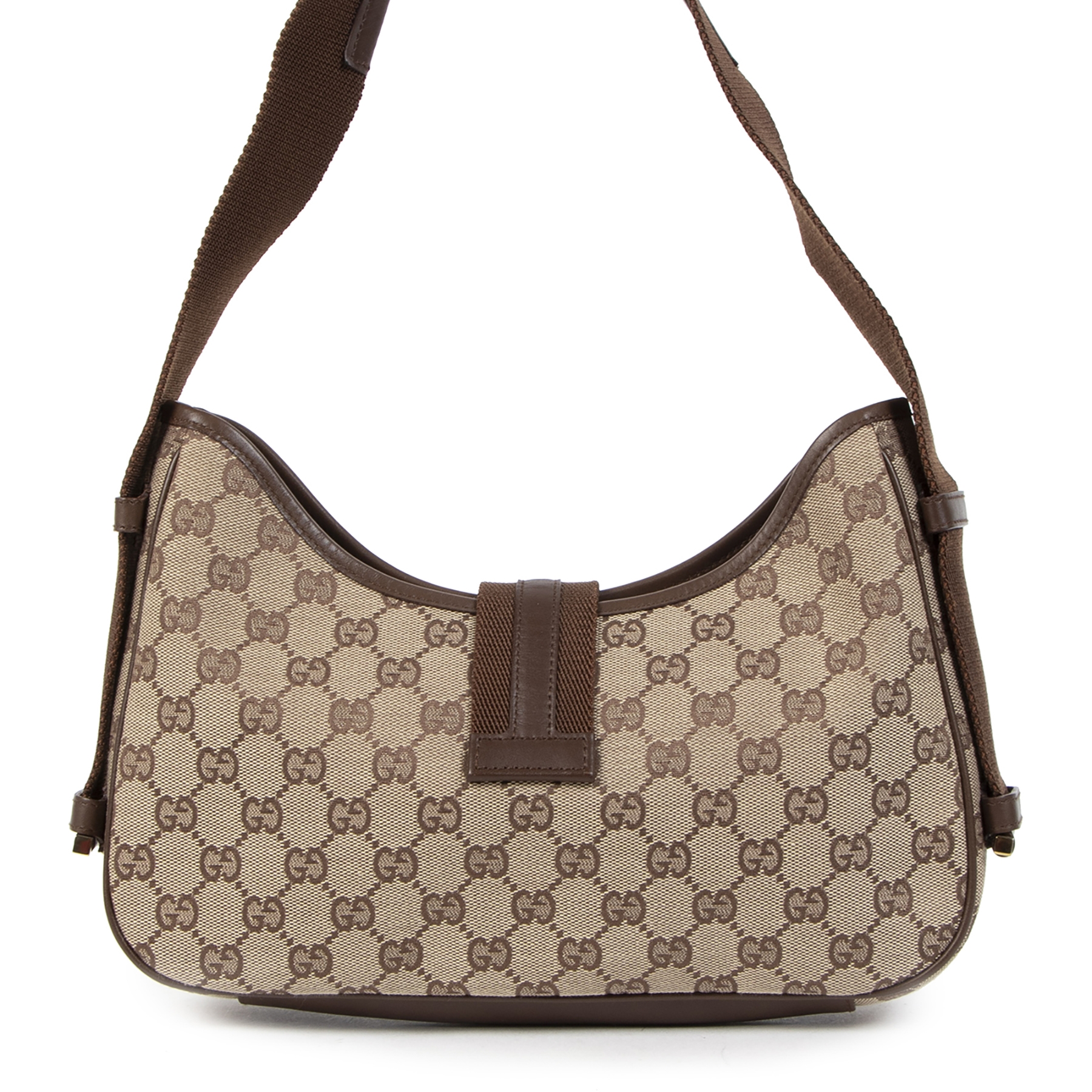Gucci monogram canvas outlet shoulder bag