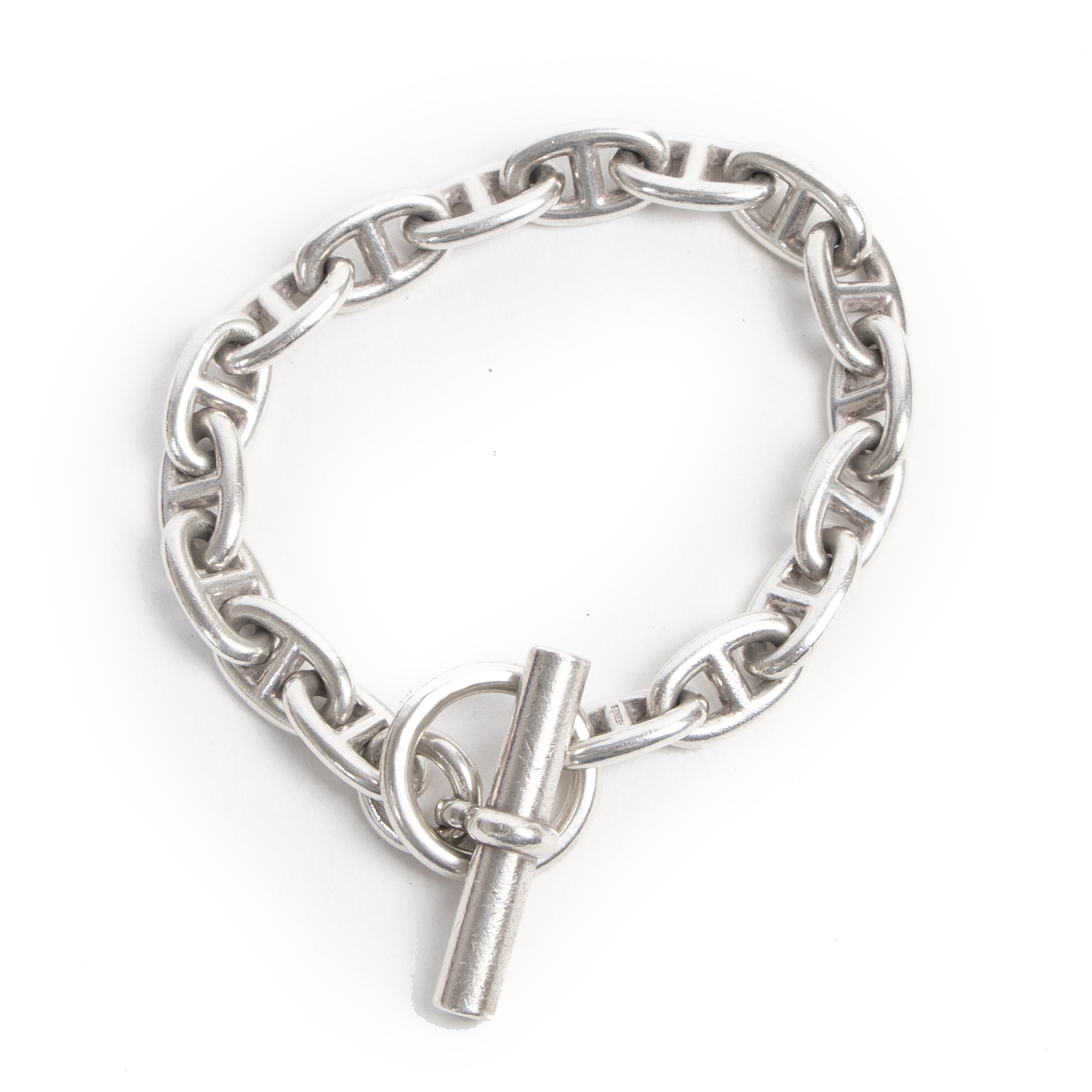 アクセサリー HERMES - vintage chaine d'ancre bracelet vintage hermès sterling tresse chaine d'ancre bracelet