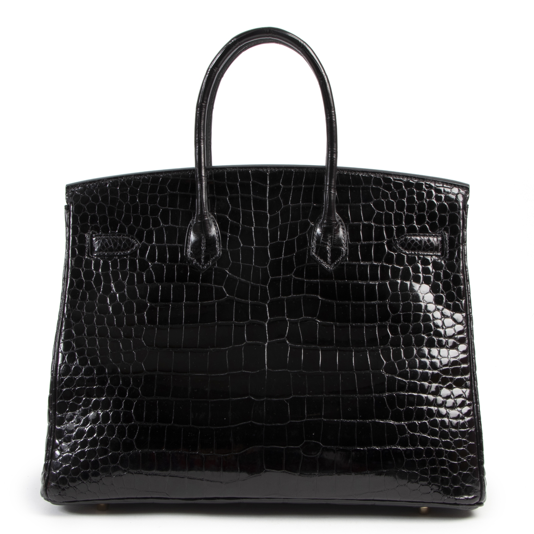 Hermès Birkin 35 crocodile porossus lisse black golden hardware ○ Labellov  ○ Buy and Sell Authentic Luxury