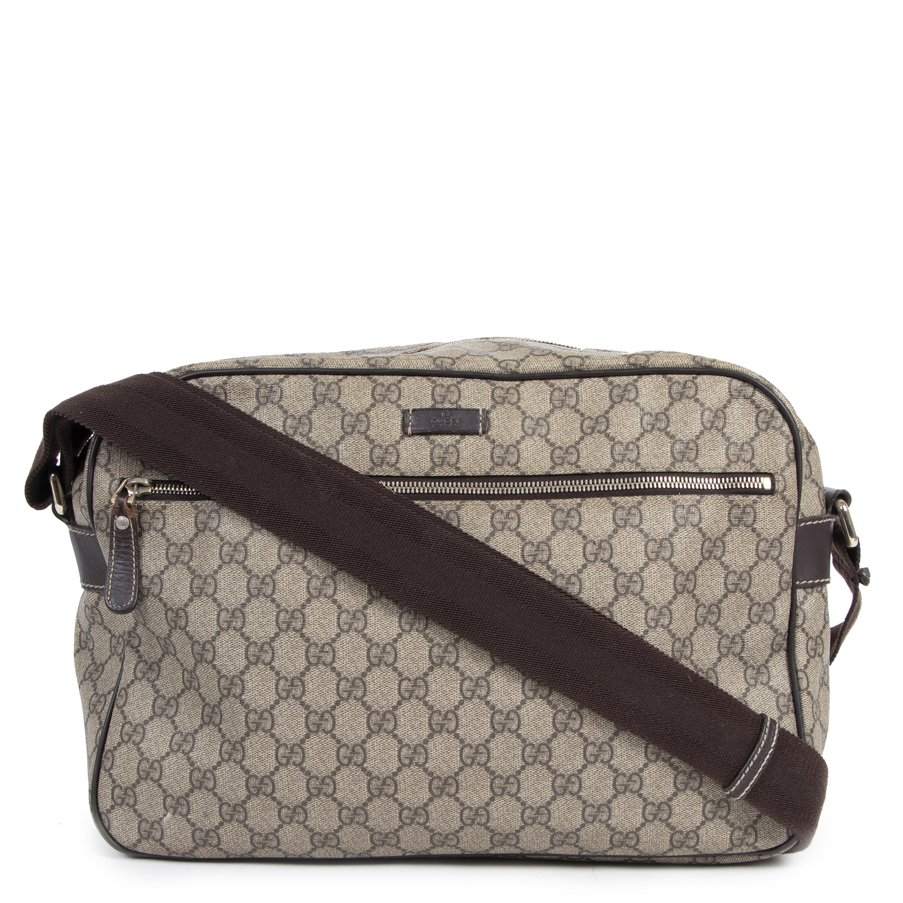 Gucci GG Monogram Canvas Travel Messenger Bag ○ Labellov ○ Buy