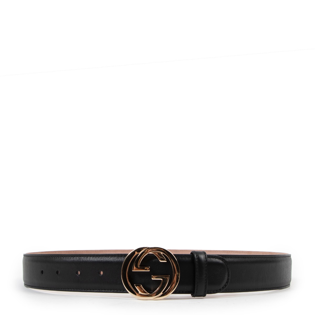 Black interlocking gucci belt deals