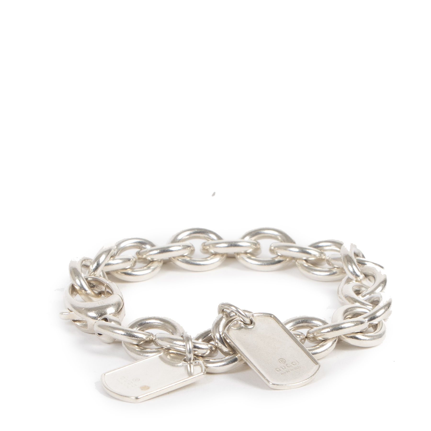 Gucci dog tag shop bracelet