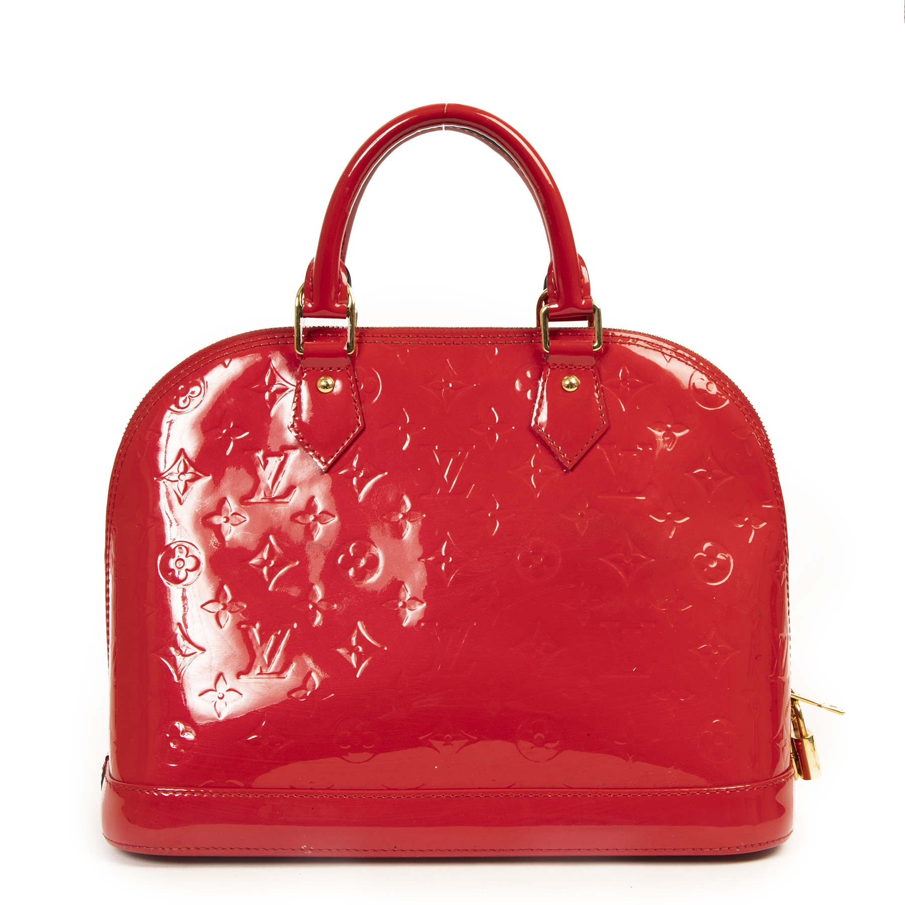 Louis Vuitton Red Vernis Alma PM Bag ○ Labellov ○ Buy and Sell