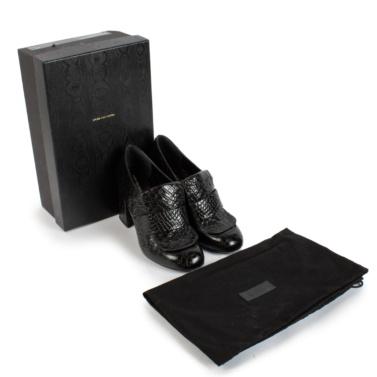 【関税込み】Dries Van Noten ブラック スリッポン ミュール Leather slippers - Autumn-Winter Men | Dries Van Noten