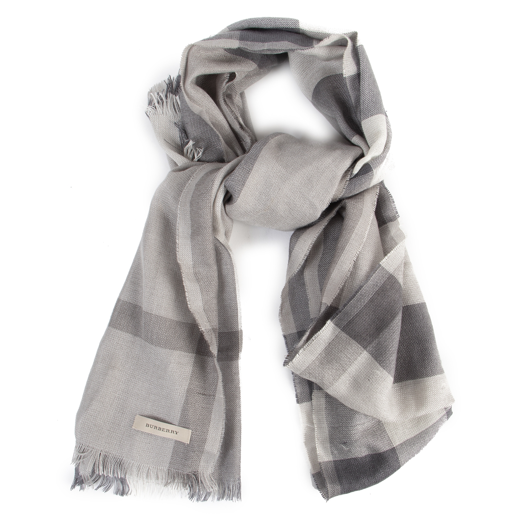 Burberry scarf brand new Grey Silk ref.186169 - Joli Closet