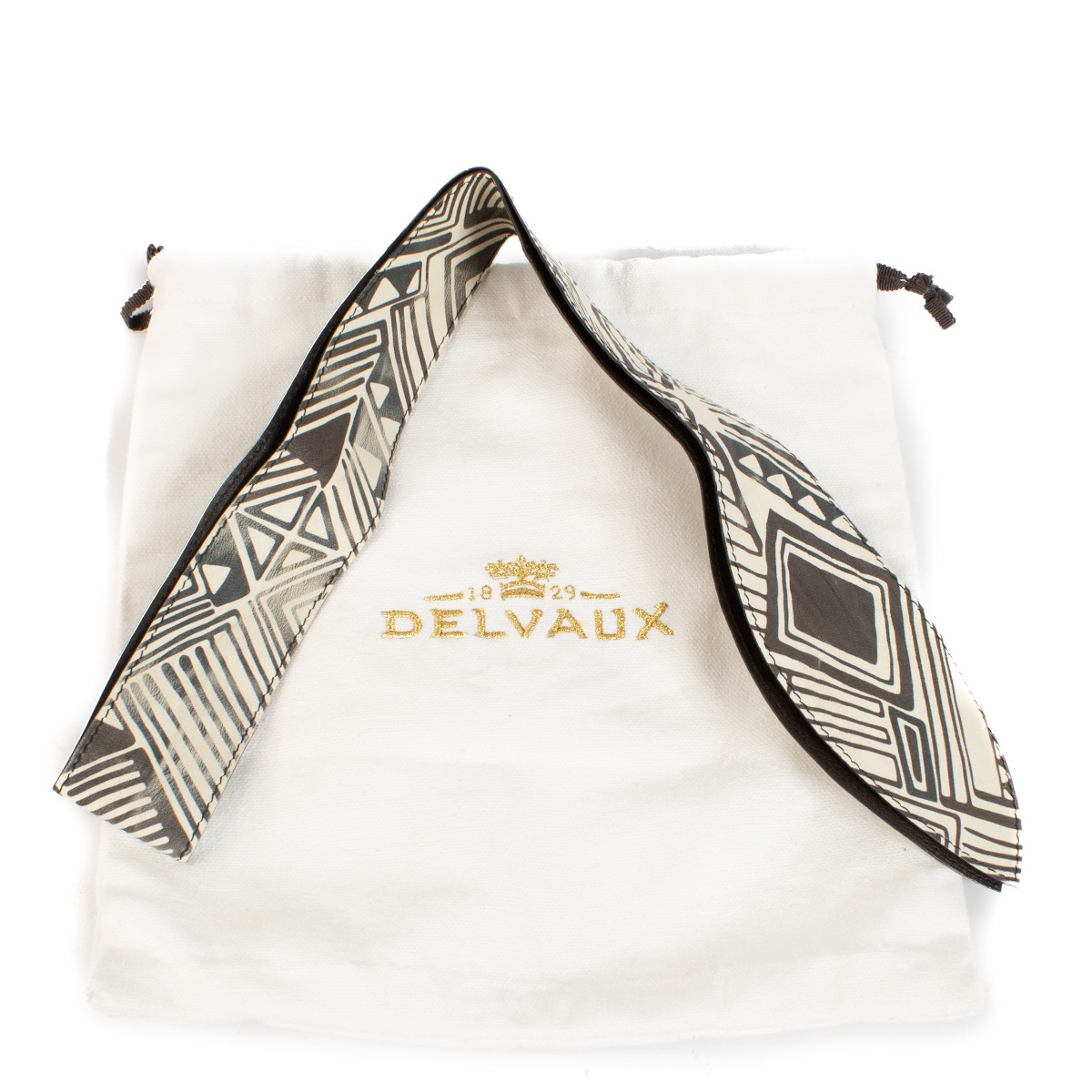 DELVAUX Handle ribbon ファー Delvaux デルヴォー スカーフ ハンドルリボン ファー付 パイン