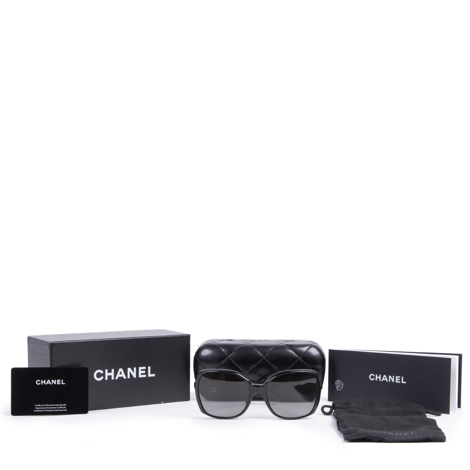 Chanel Black Square Sunglasses Labellov Buy and Sell Authentic Luxury