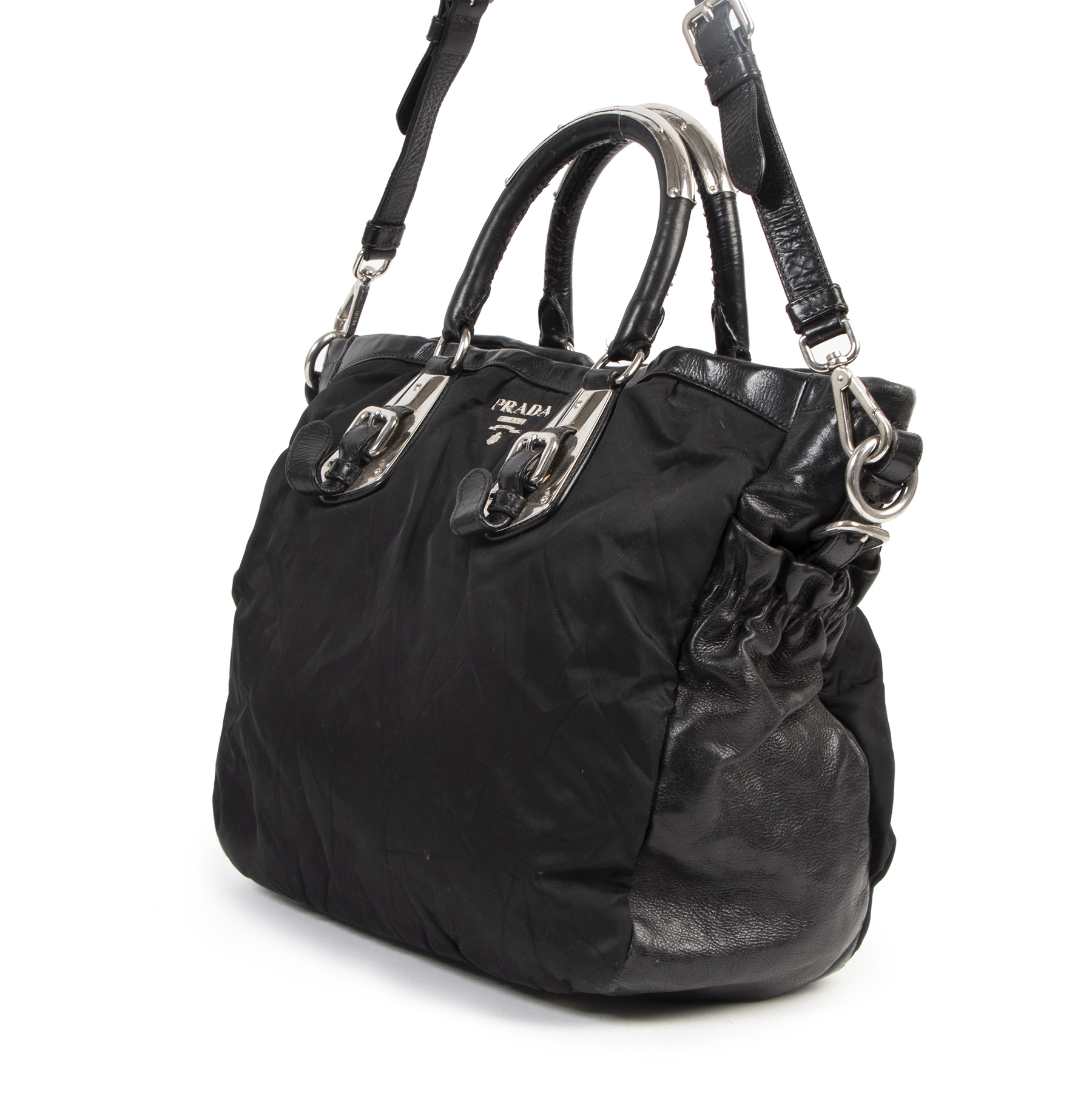 バッグ PRADA archive nylon leather hand bag s-l400.jpg