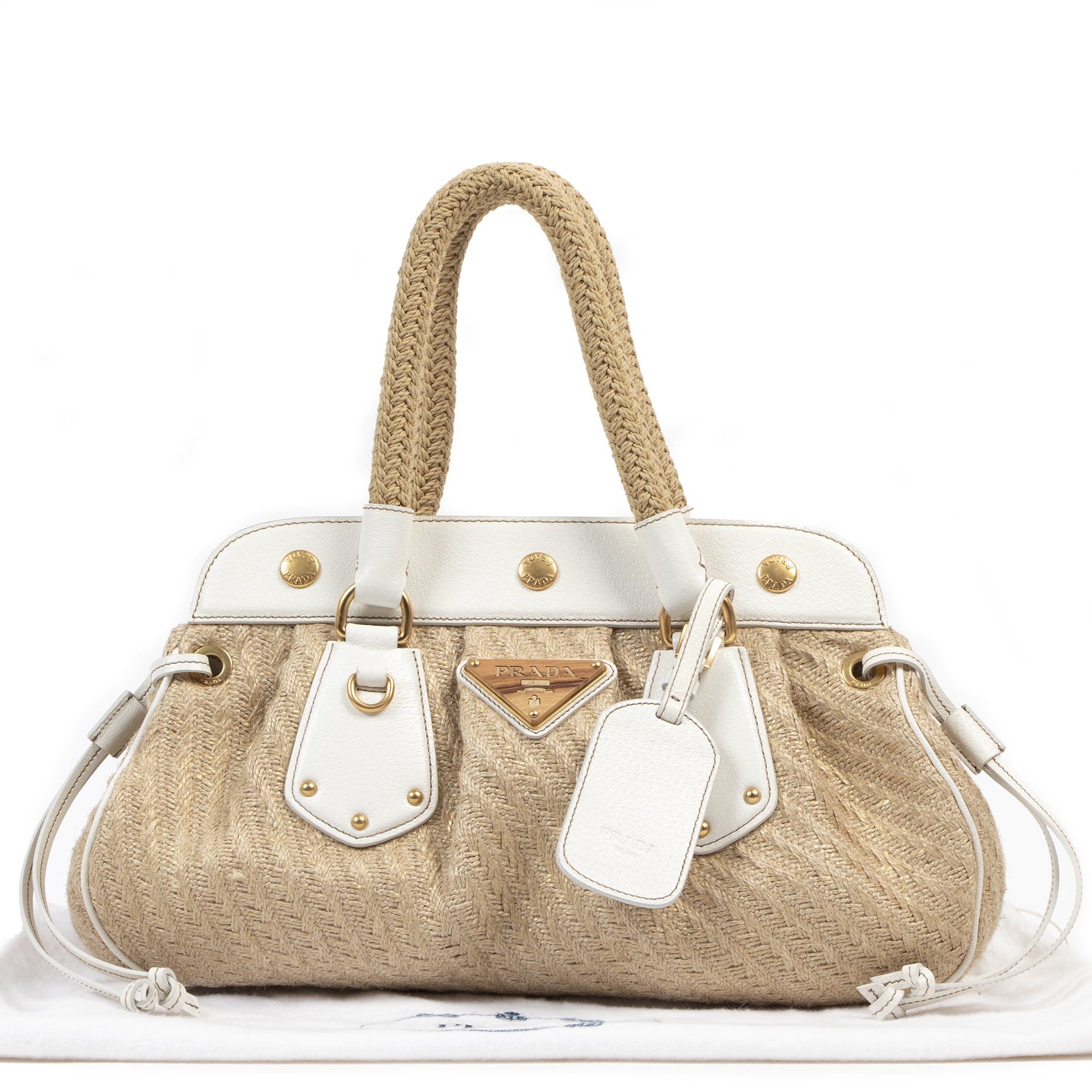 prada jute bag