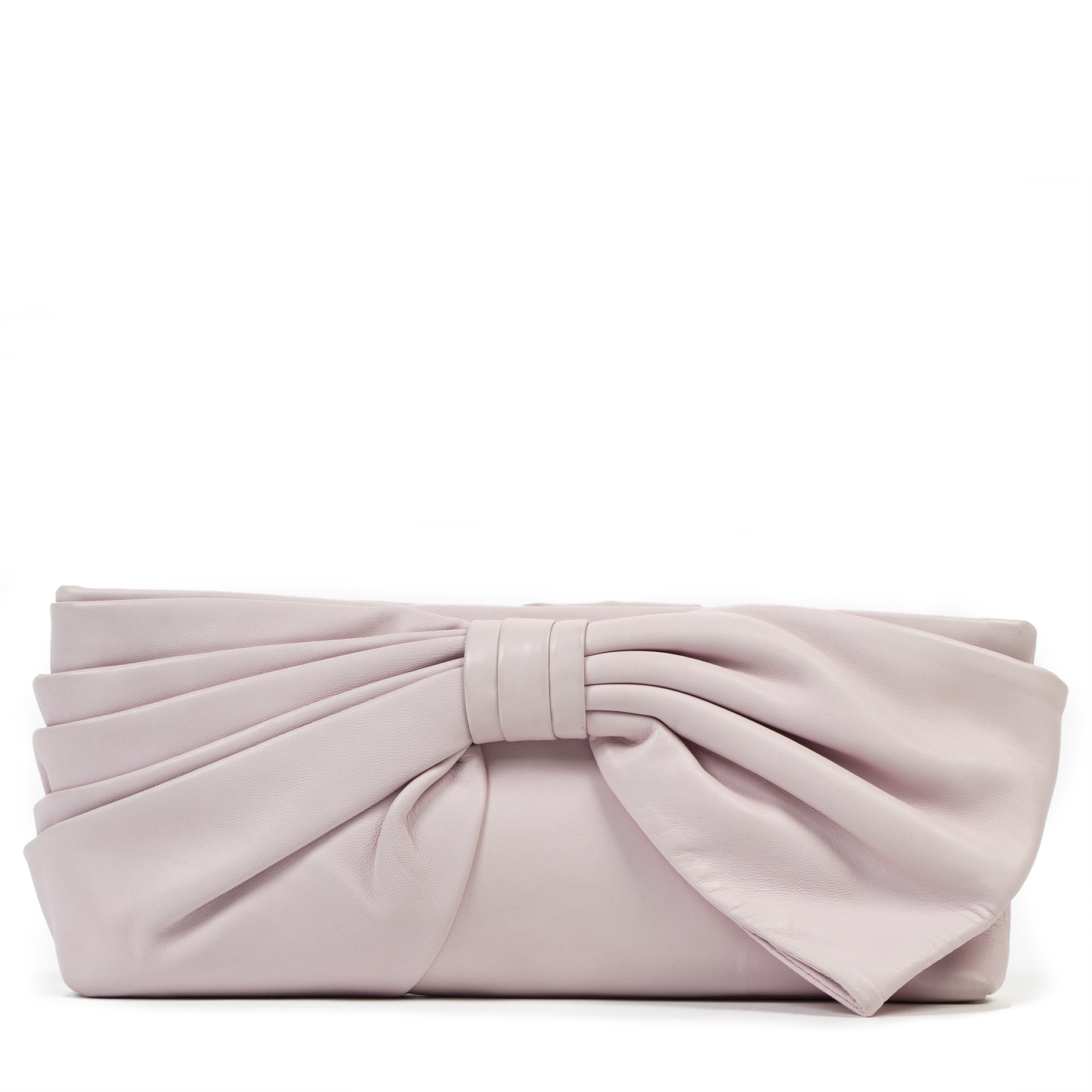 Relativitetsteori Sanktion Øst Timor Valentino Pastel Pink Bow Leather Clutch ○ Labellov ○ Buy and Sell  Authentic Luxury