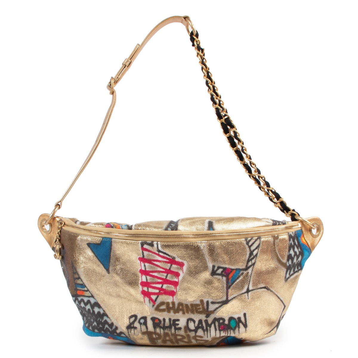 Chanel Waist Bum Bag Graffiti Street Chic Crossbody Labellov Buy and Sell Authentic Luxury
