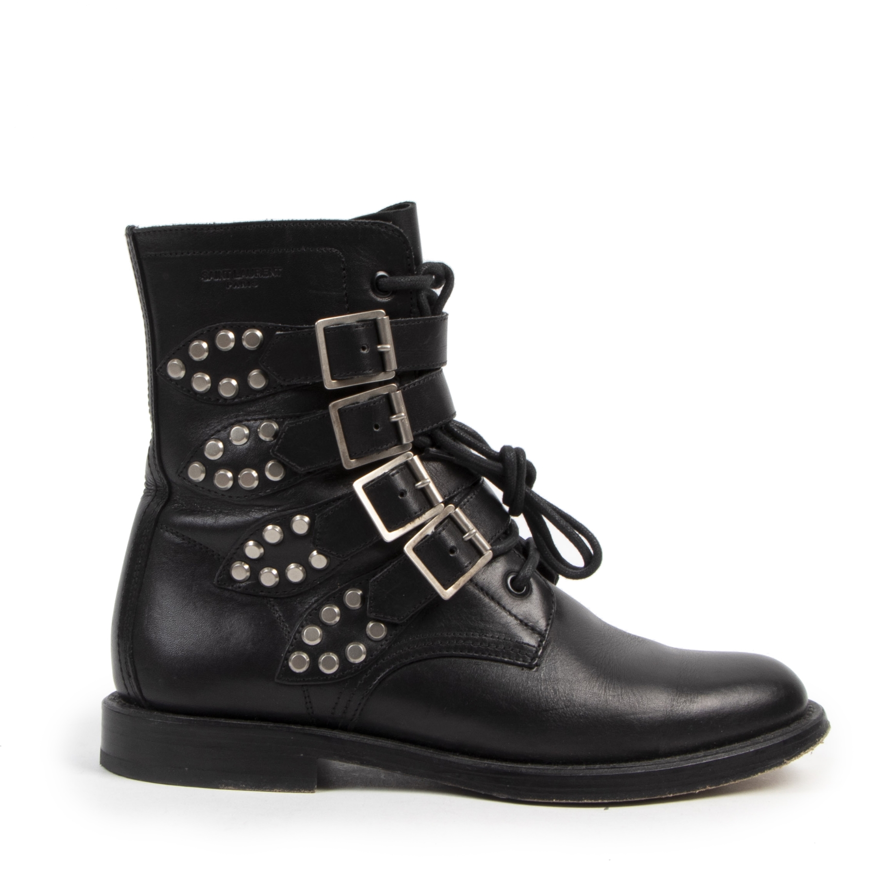 Ysl biker boots outlet