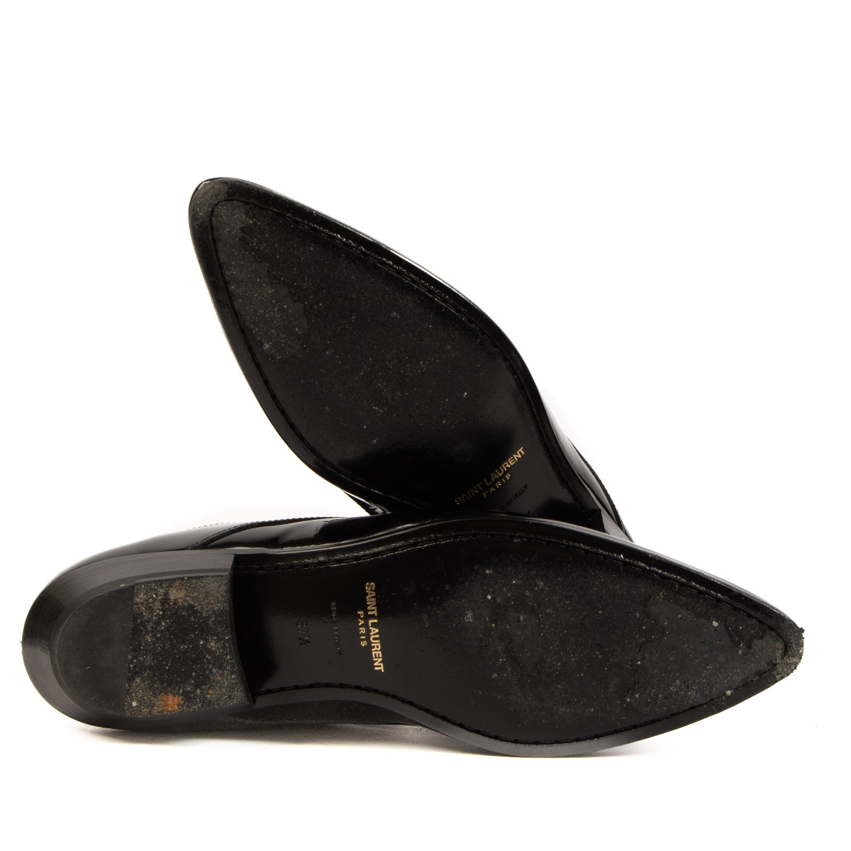 Ysl patent on sale leather shoes
