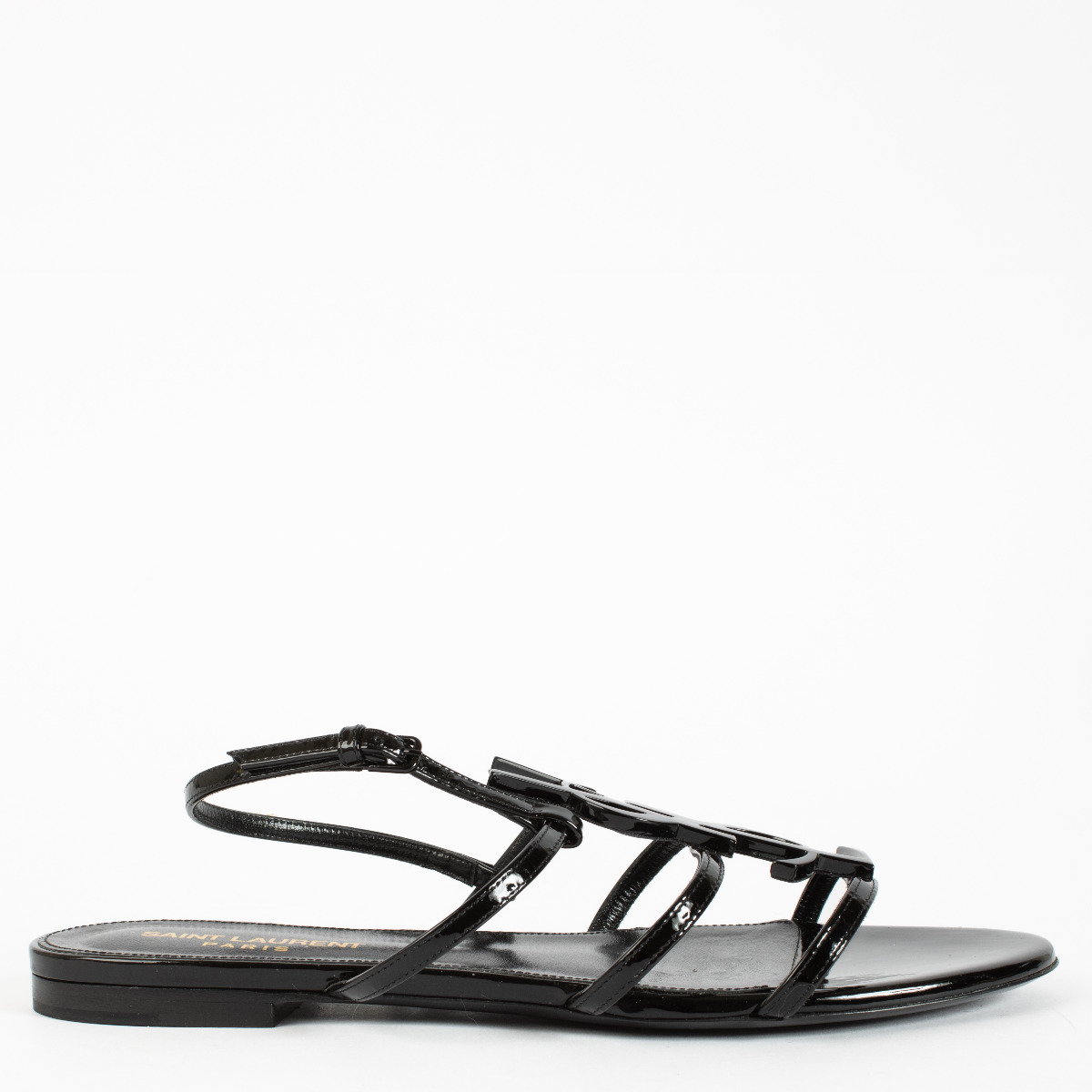 Saint Laurent Black Cassandre Sandals ○ Labellov ○ Buy and Sell