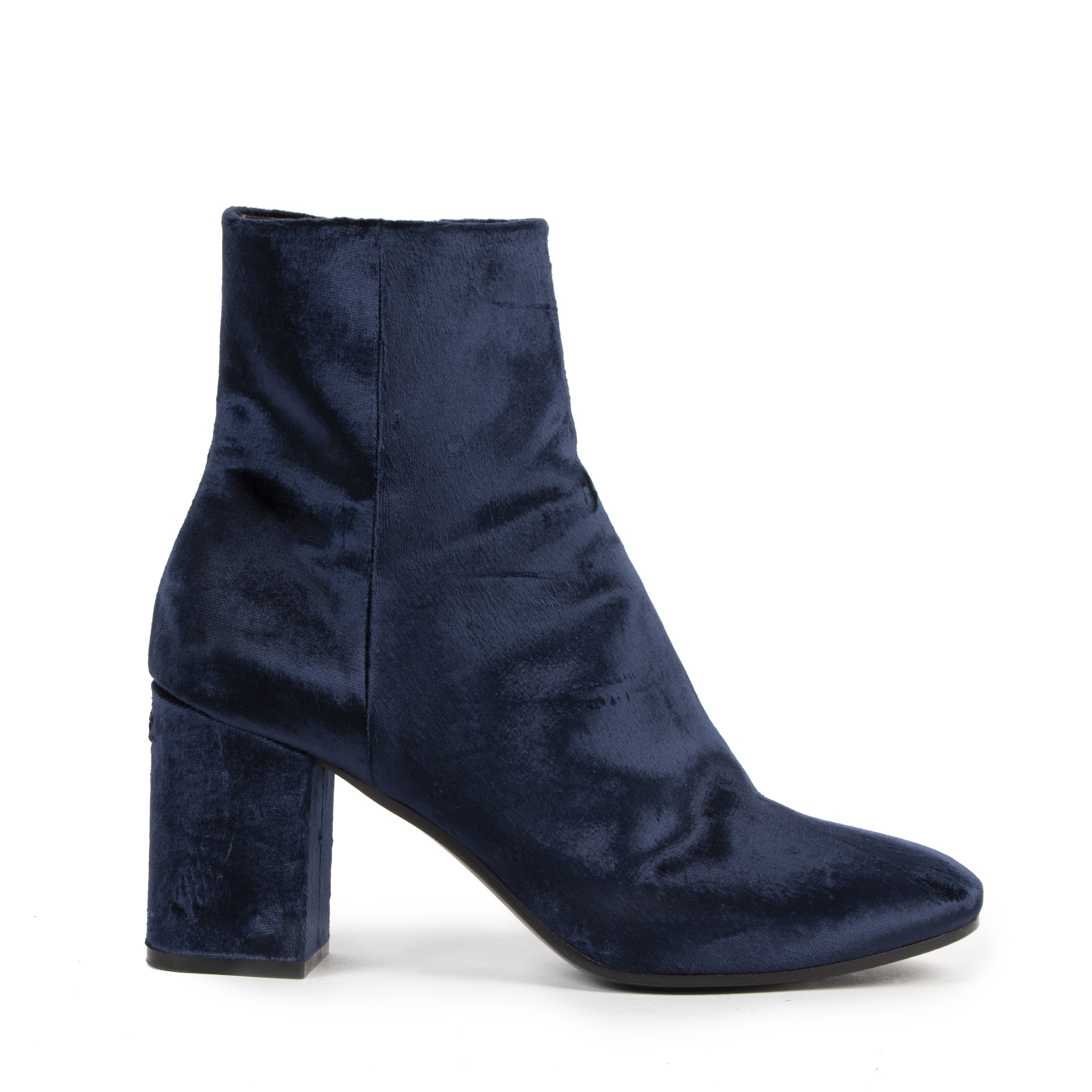 Blue velvet boots top