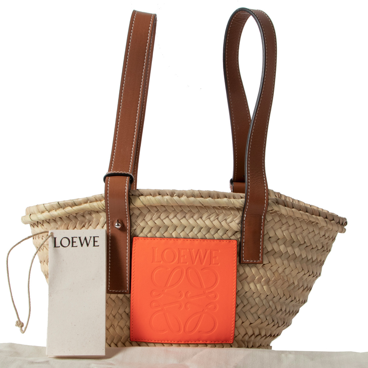 Loewe Small Leather Trimmed Wicker Basket ○ Labellov ○ Buy