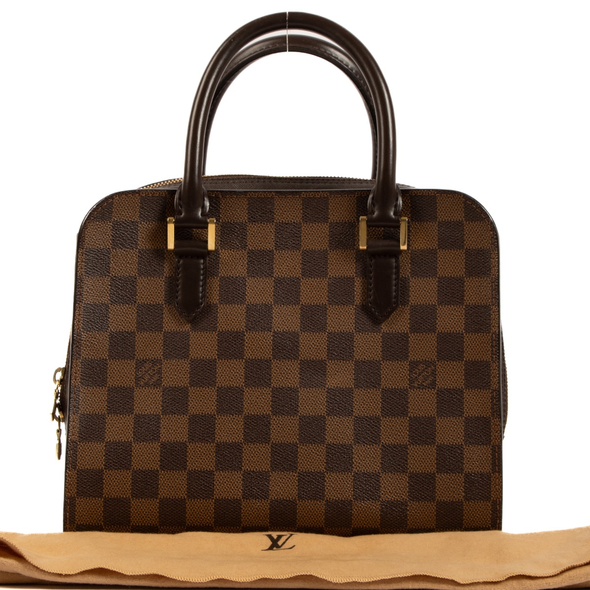 【希少】 LOUIS VUITTON 1Damier Ebene Top Handle Bag バッグ 【希少】 1Damier VUITTON Bag LOUIS Handle Ebene バッグ Top