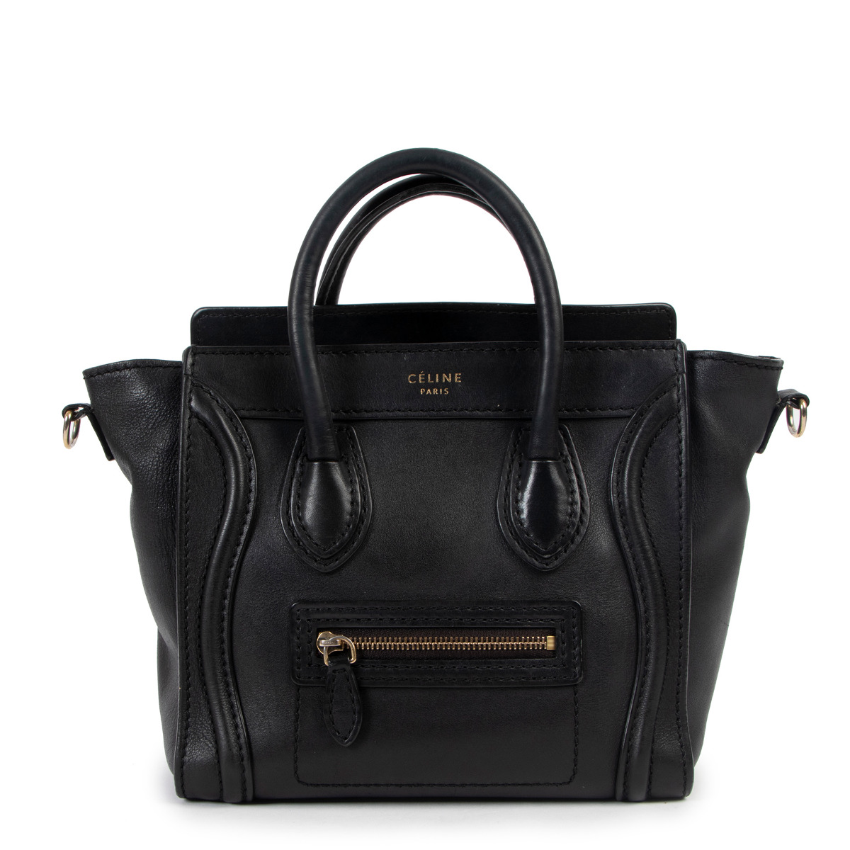 Celine nano luggage black new arrivals