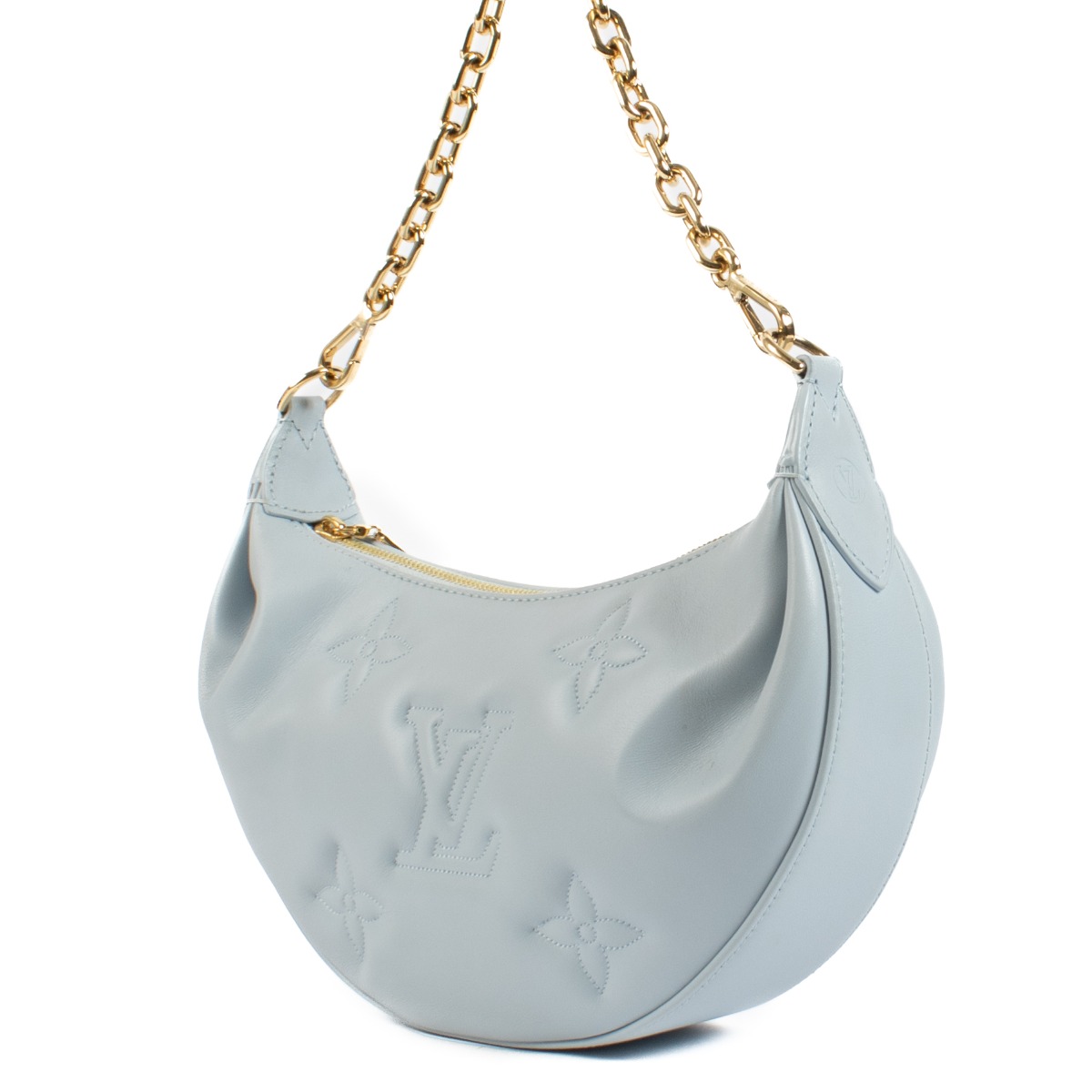 Chinese　LOUIS VUITTON   路易威登  Danville Louis Vuitton Glacier Blue Bubblegram Over The Moon Bag
