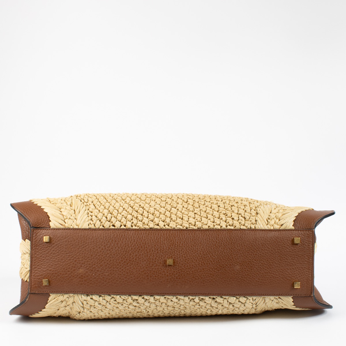 Valentino Garavani Raffia Vlogo Signature Top Handle