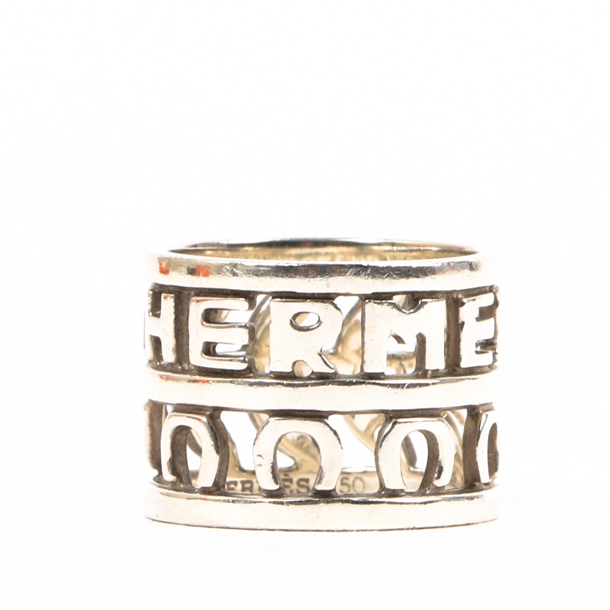 全国送料無料・イイ店 Vintage Hermès Silver Labellov ○ 50 Size - Ring Campaign アクセサリー