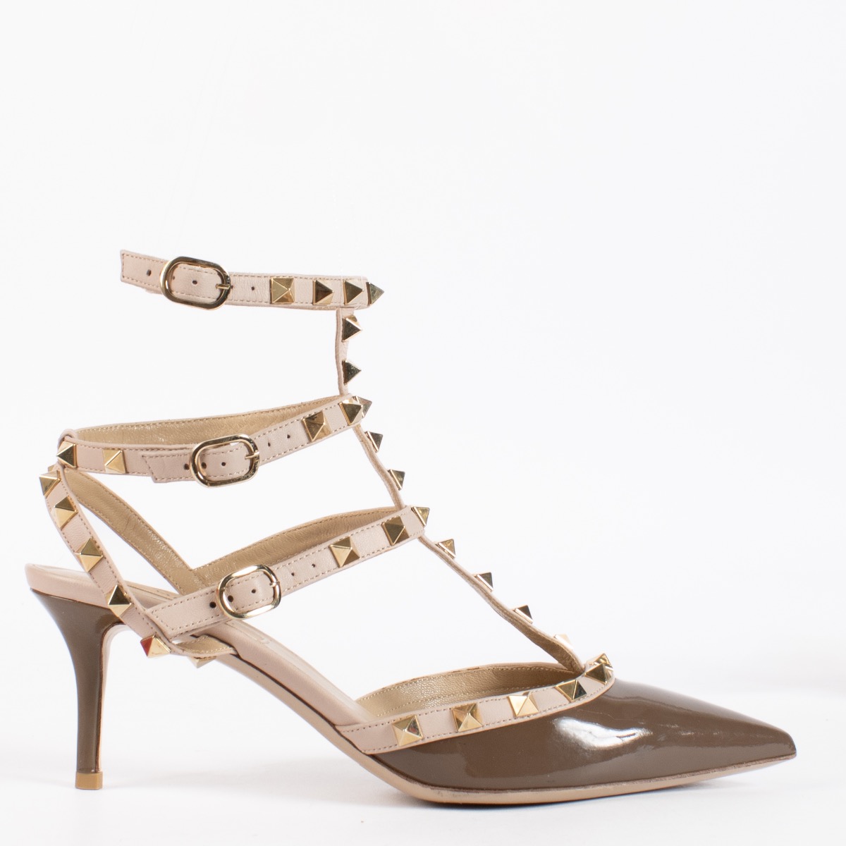 パンプス VALENTINO GARAVANI Two-Tone Leather Rockstud Pumps Valentino Garavani Two-Tone Leather Rockstud Pumps