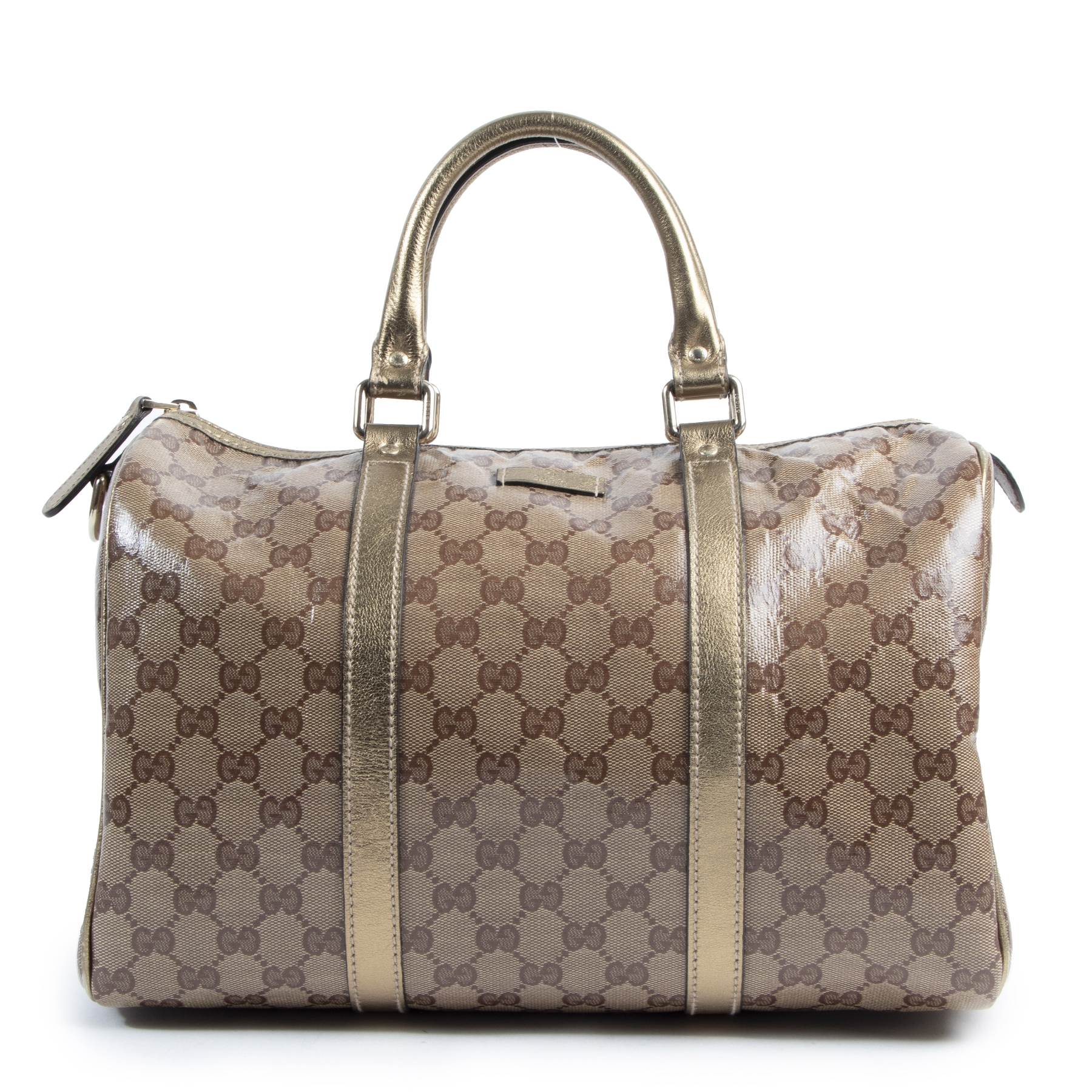 Gucci Metallic Gold Boston Bag Labellov Buy and Sell