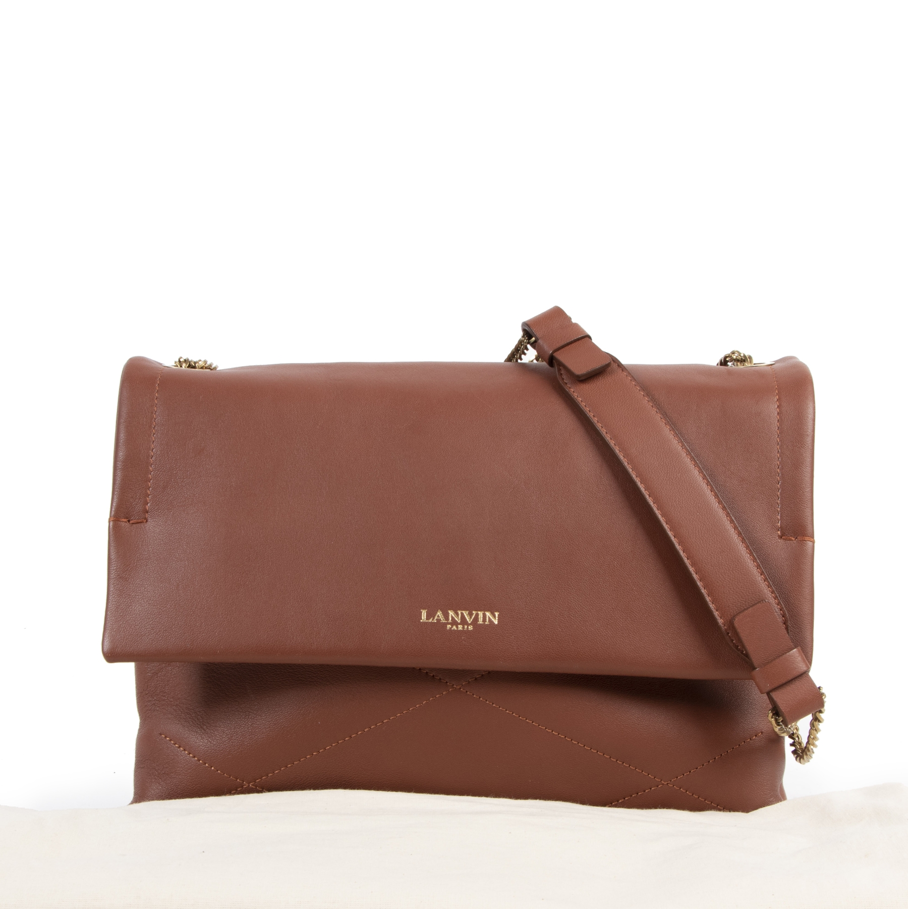 Lanvin Brown Sugar Shoulder Bag Labellov Buy and Sell