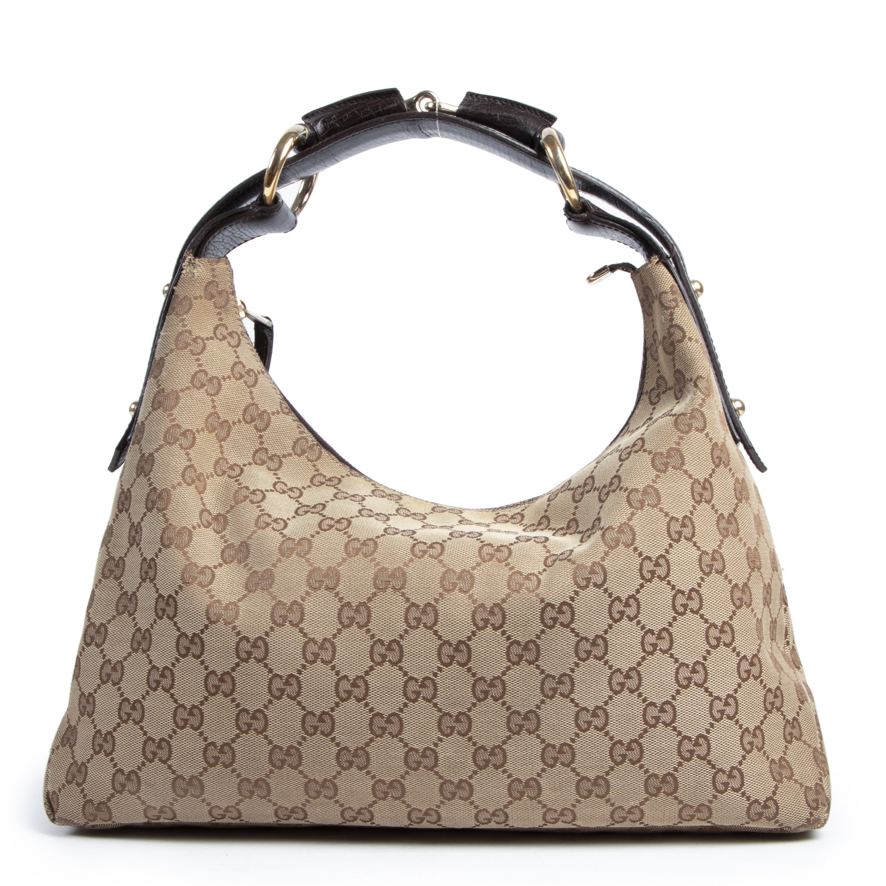 Gucci Beige GG Monogram Canvas Small Hobo Shoulder Bag Ruthenium Hardware  Available For Immediate Sale At Sotheby's