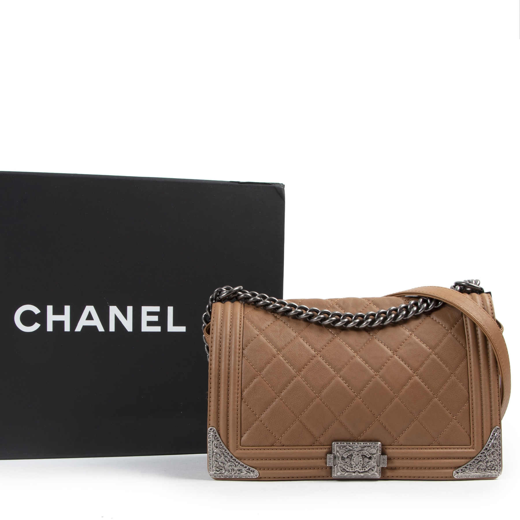 Chanel Tan Paris Dallas Metiers D'art Western New Medium Boy