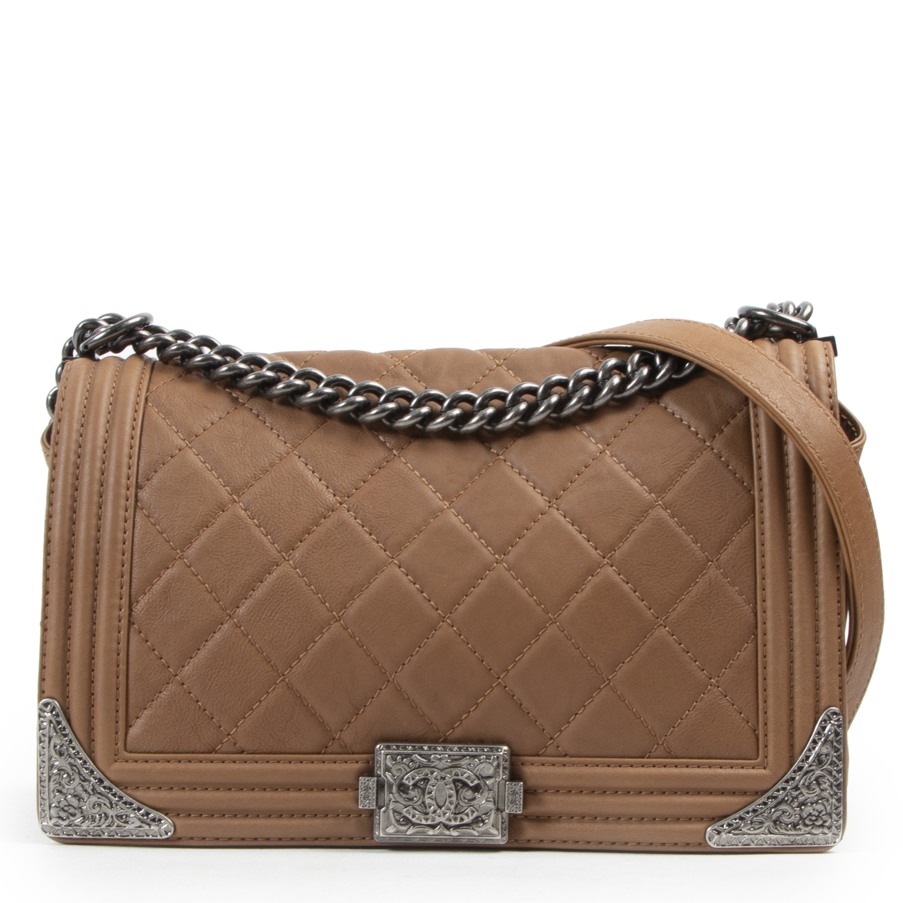 Chanel Tan Paris Dallas Metiers D'art Western New Medium Boy
