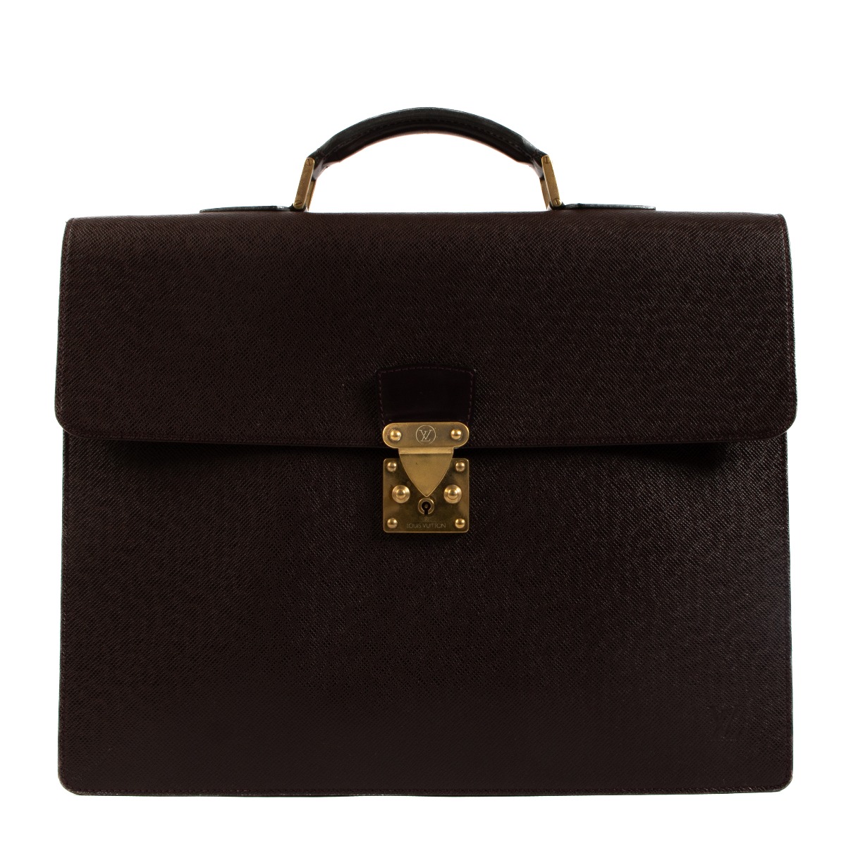 Louis Vuitton Black Taiga Leather Robusto 3 Briefcase Bag