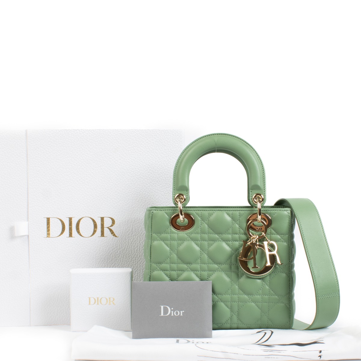 mini lady dior green