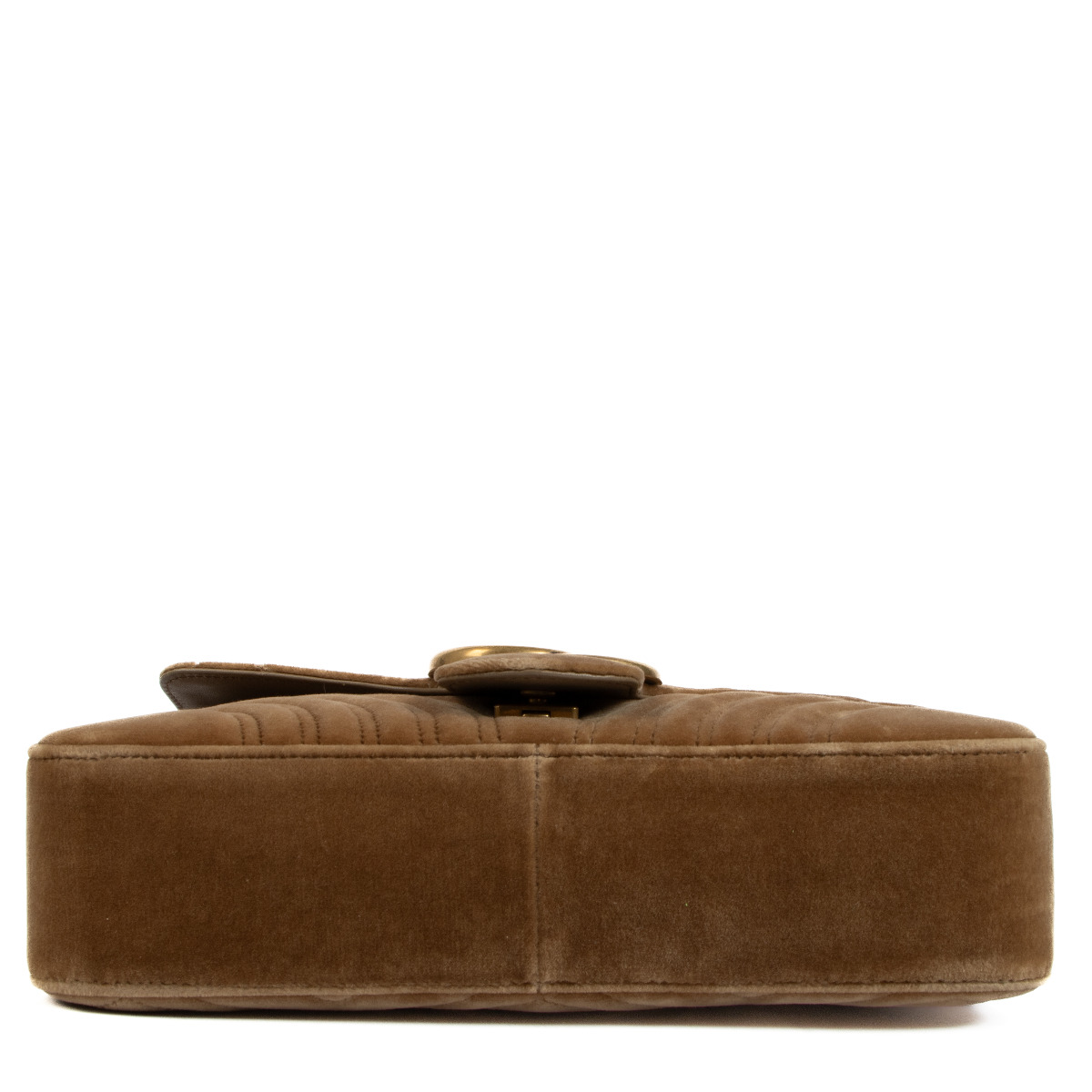 Gucci taupe store velvet bag