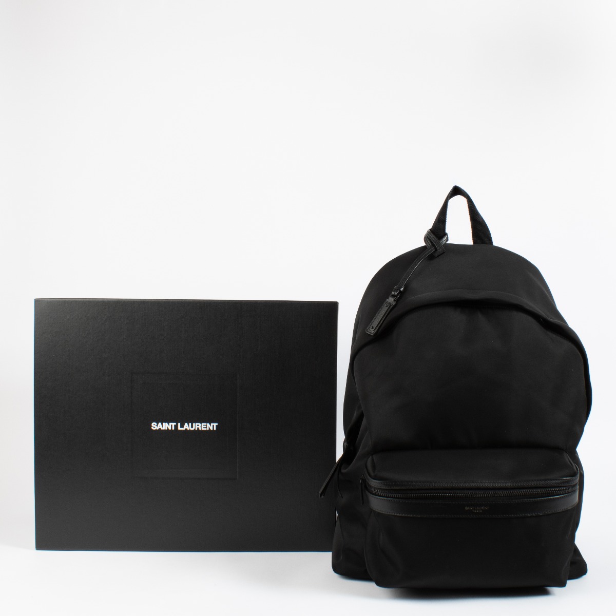 City trekking backpack in ECONYL®, smooth leather and nylon