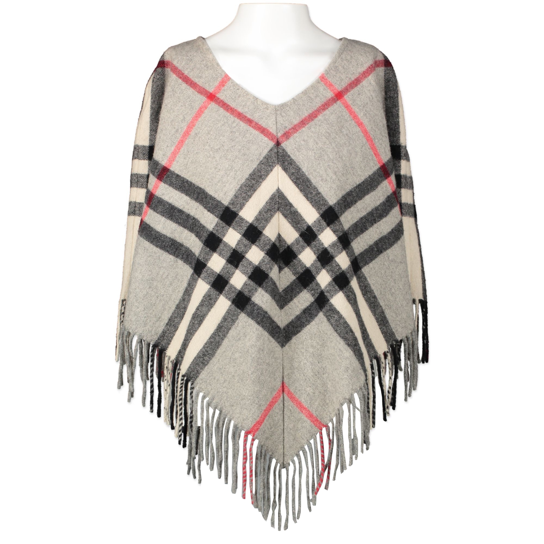 Burberry grey 2025 poncho