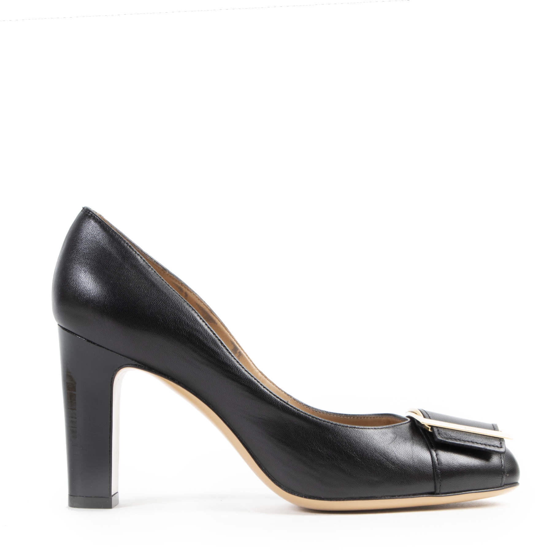Salvatore Ferragamo Black Heels - Size 36,5 ○ Labellov ○ Buy and Authentic Luxury