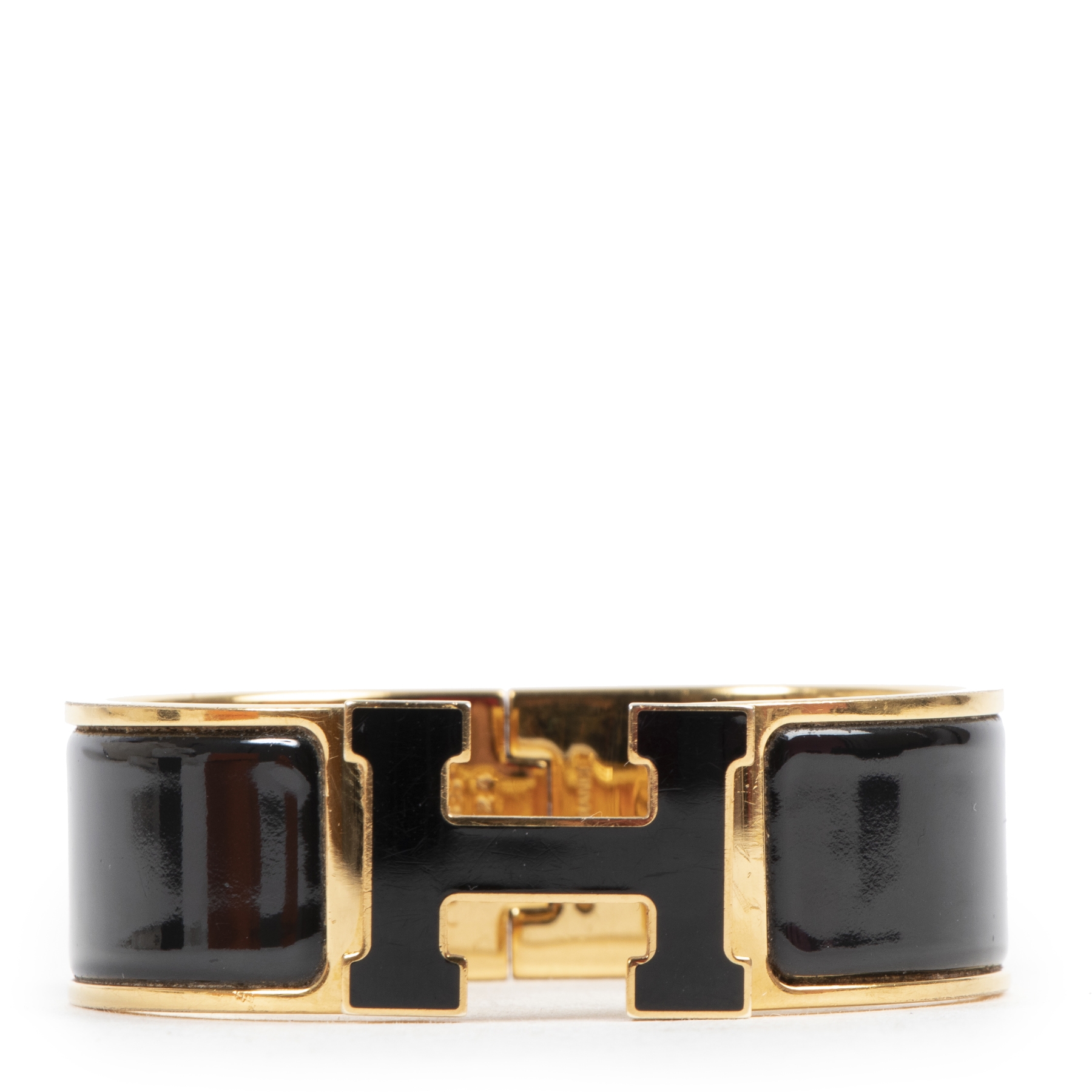 Clic clac h ceramic bracelet Hermès Black in Ceramic - 30328699
