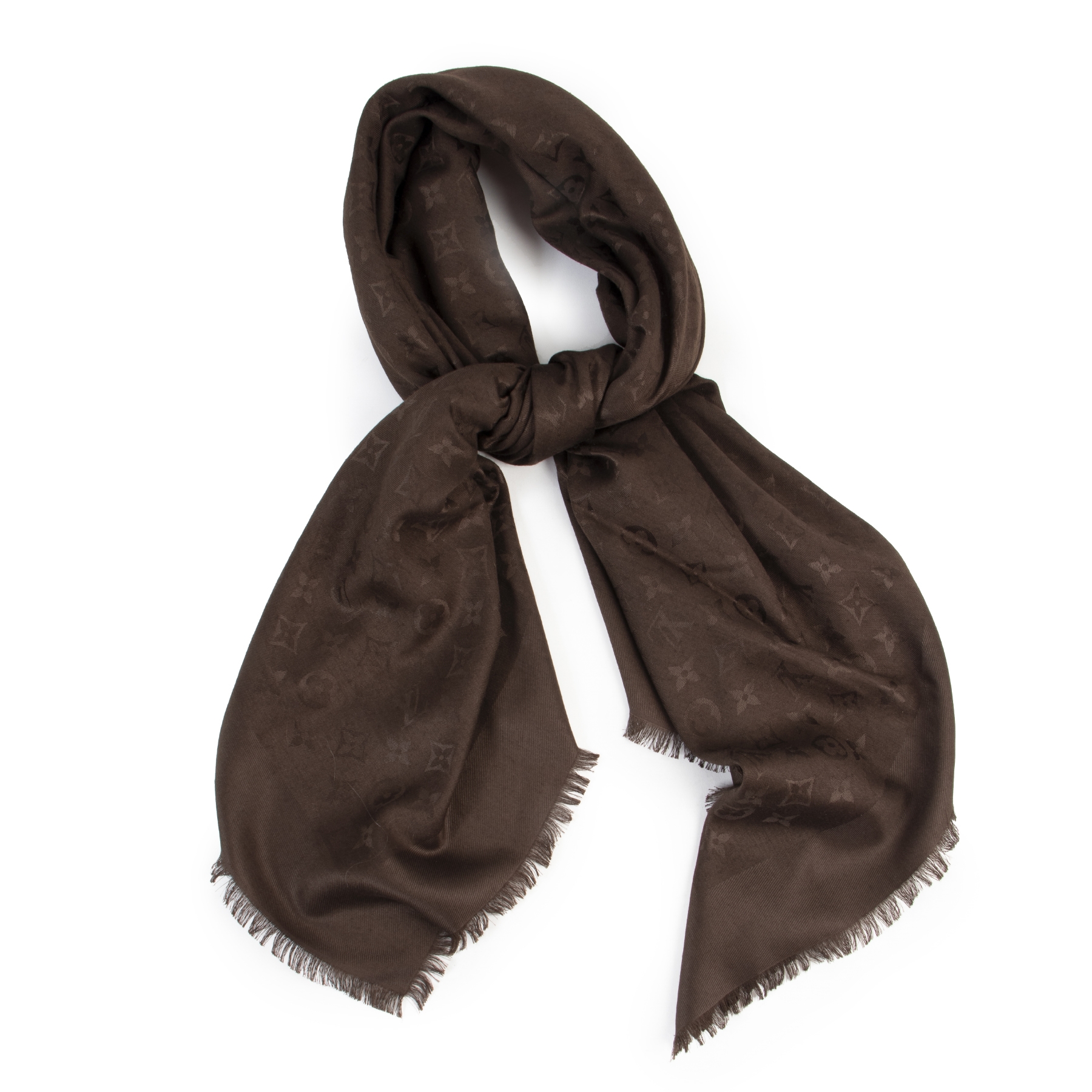 vuitton brown scarf