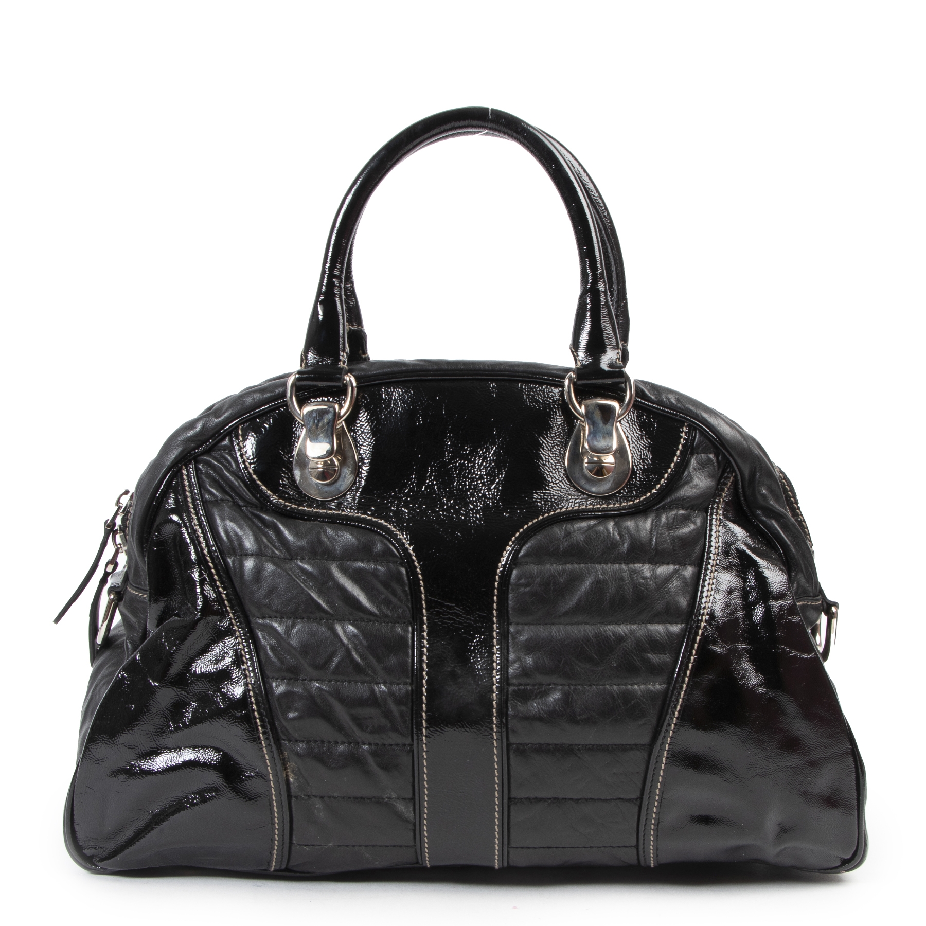 Gucci black clearance patent leather handbag