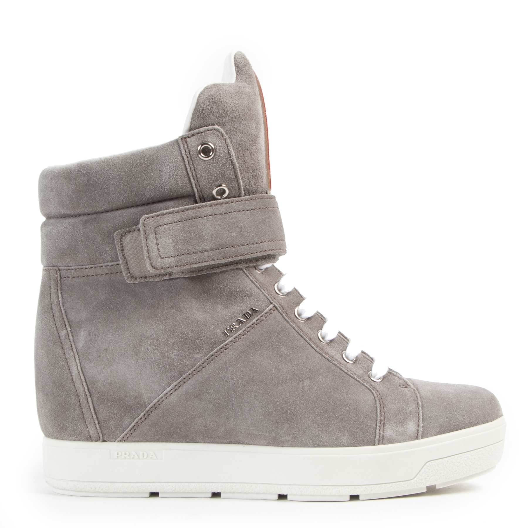 Grey suede on sale wedge sneakers