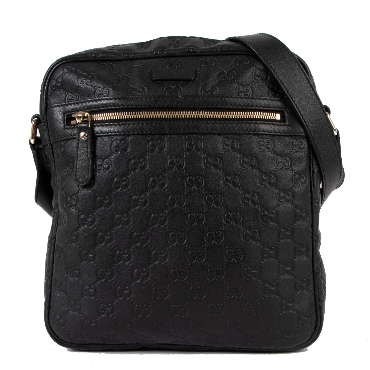 Gucci Black Guccissima Leather Messenger Bag Labellov Buy