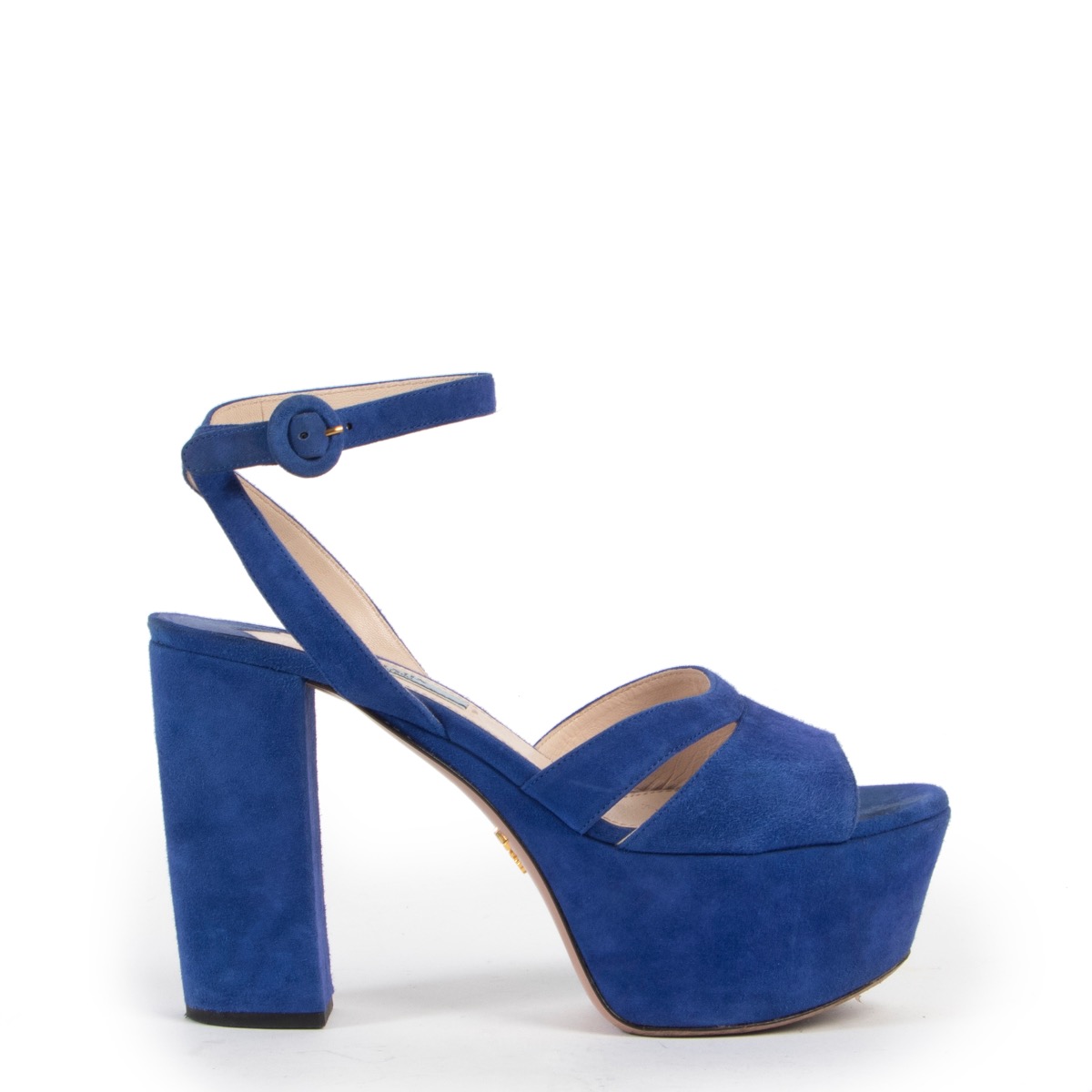 Blue suede platforms online