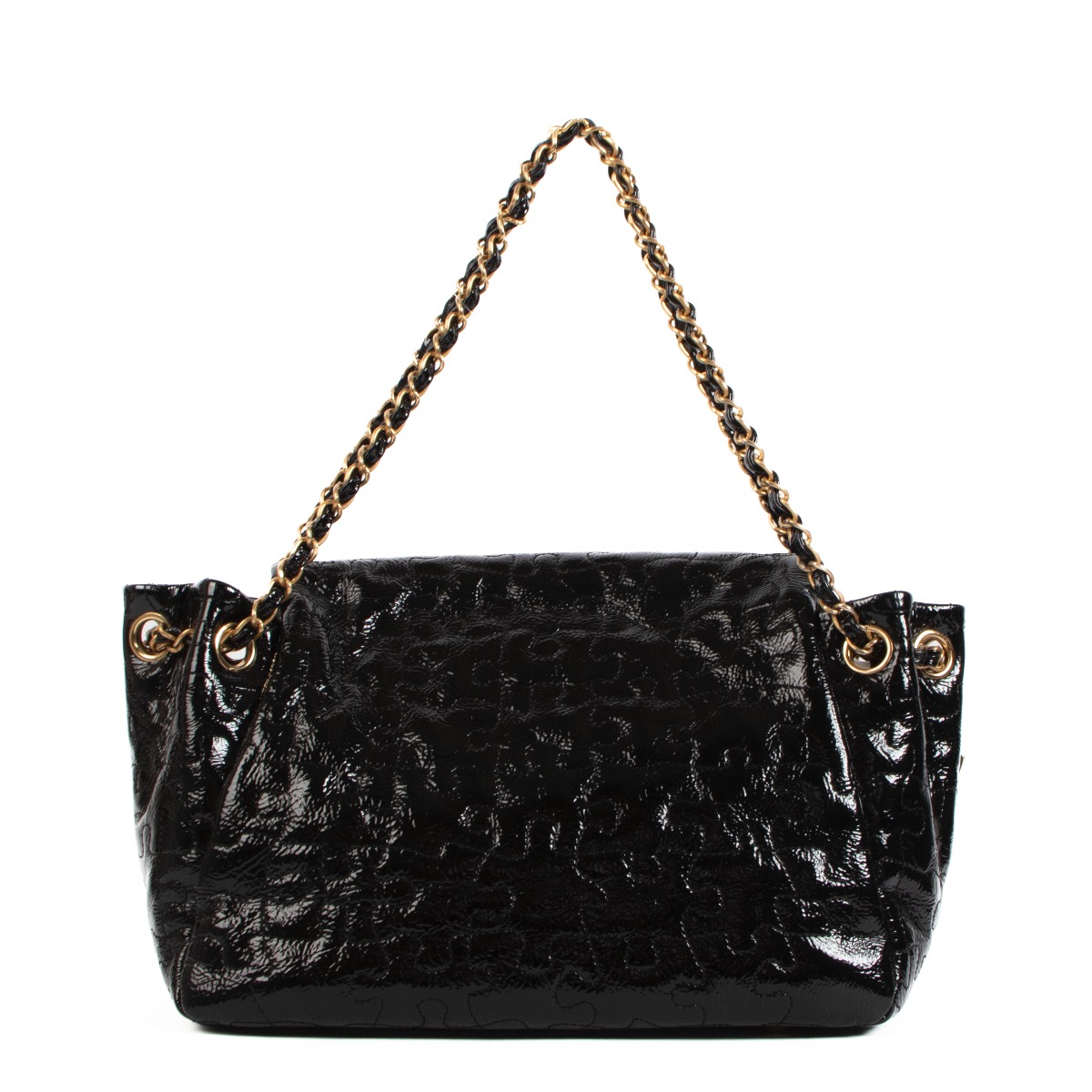 Chanel black patent leather puzzle Shoulder bag Labellov Buy and