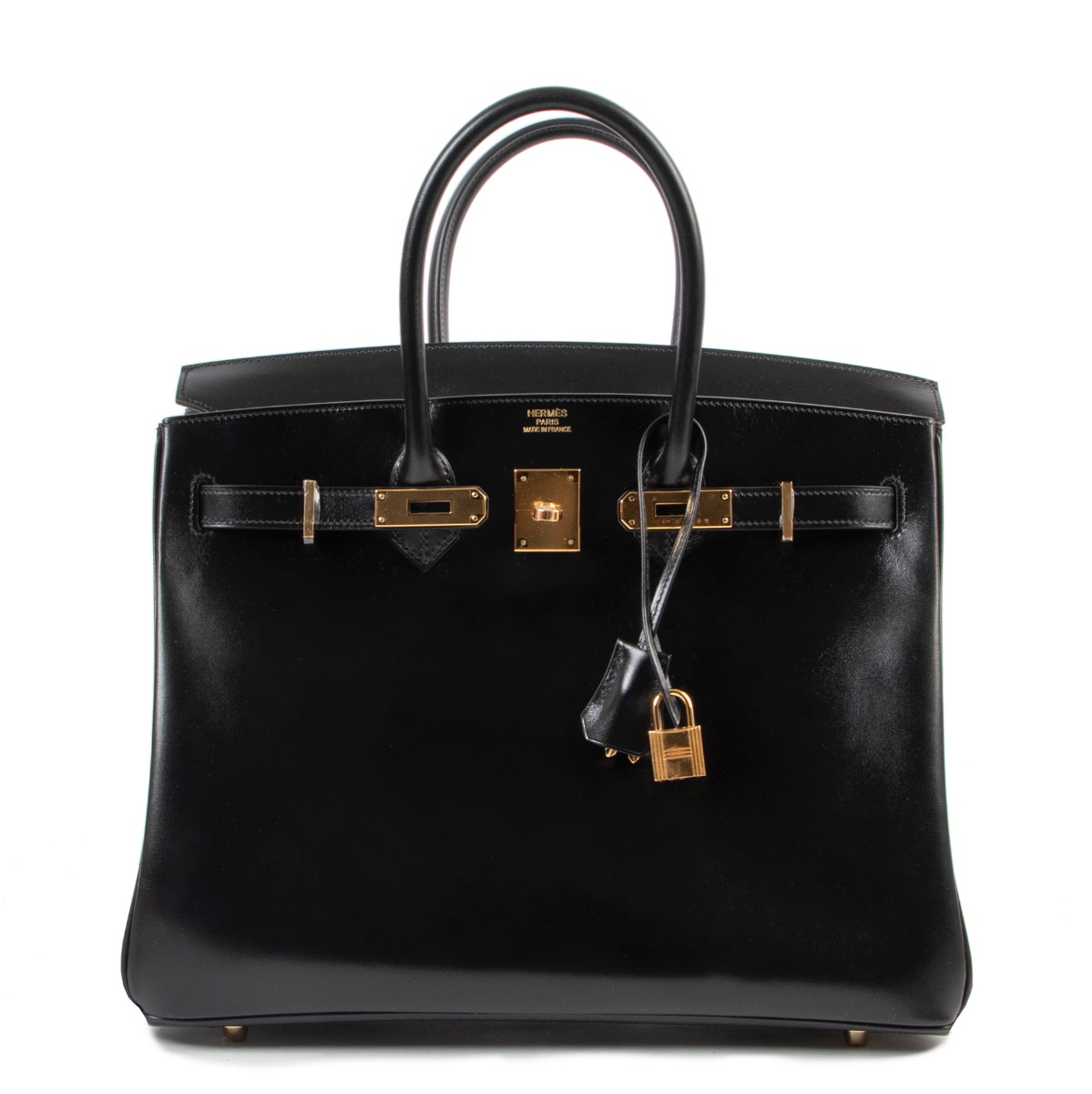 Hermès Birkin 35 Black Box Calf GHW Labellov Buy and Sell